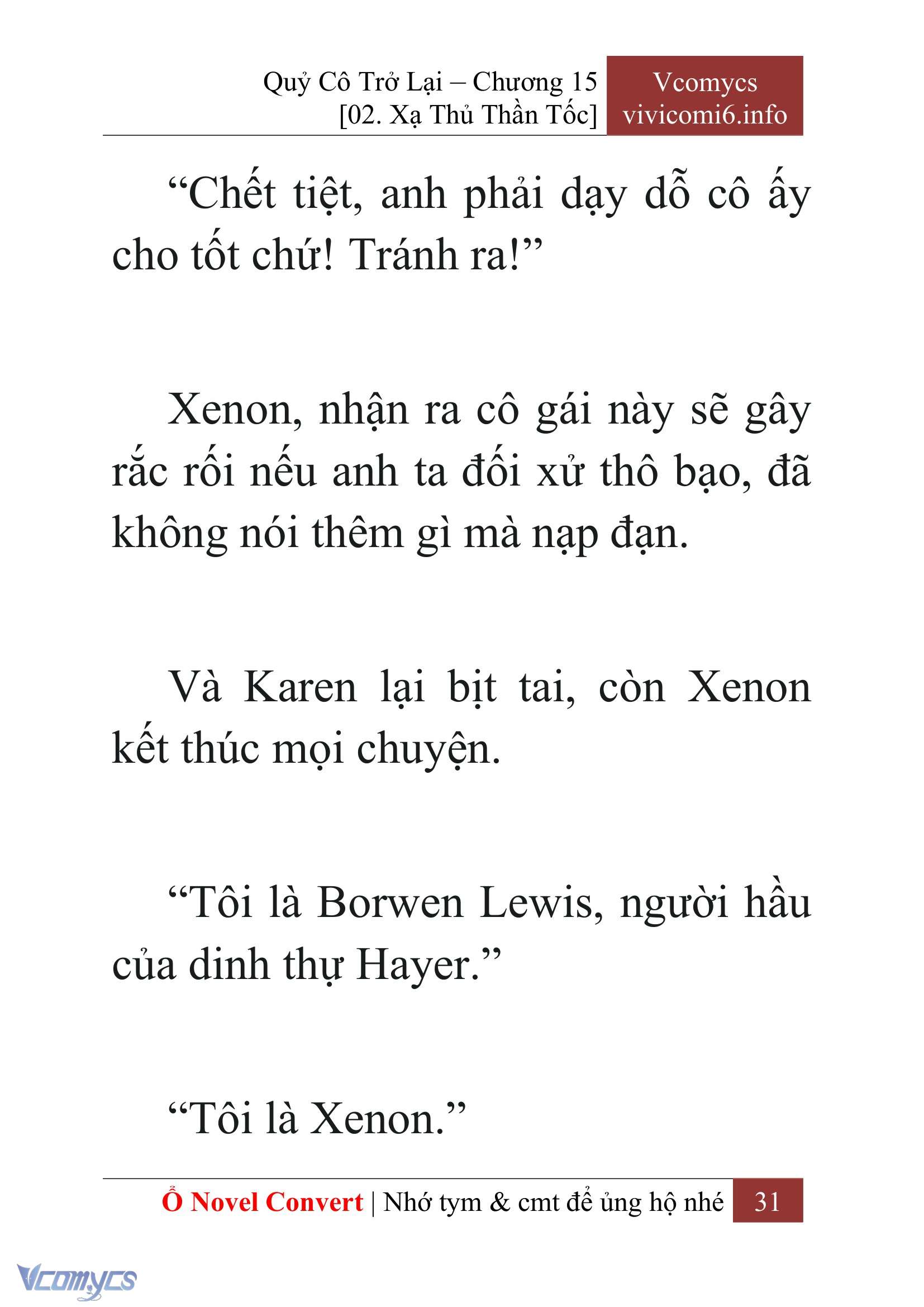 [Novel] Quý Cô Trở Lại Chapter 15 - Trang 34