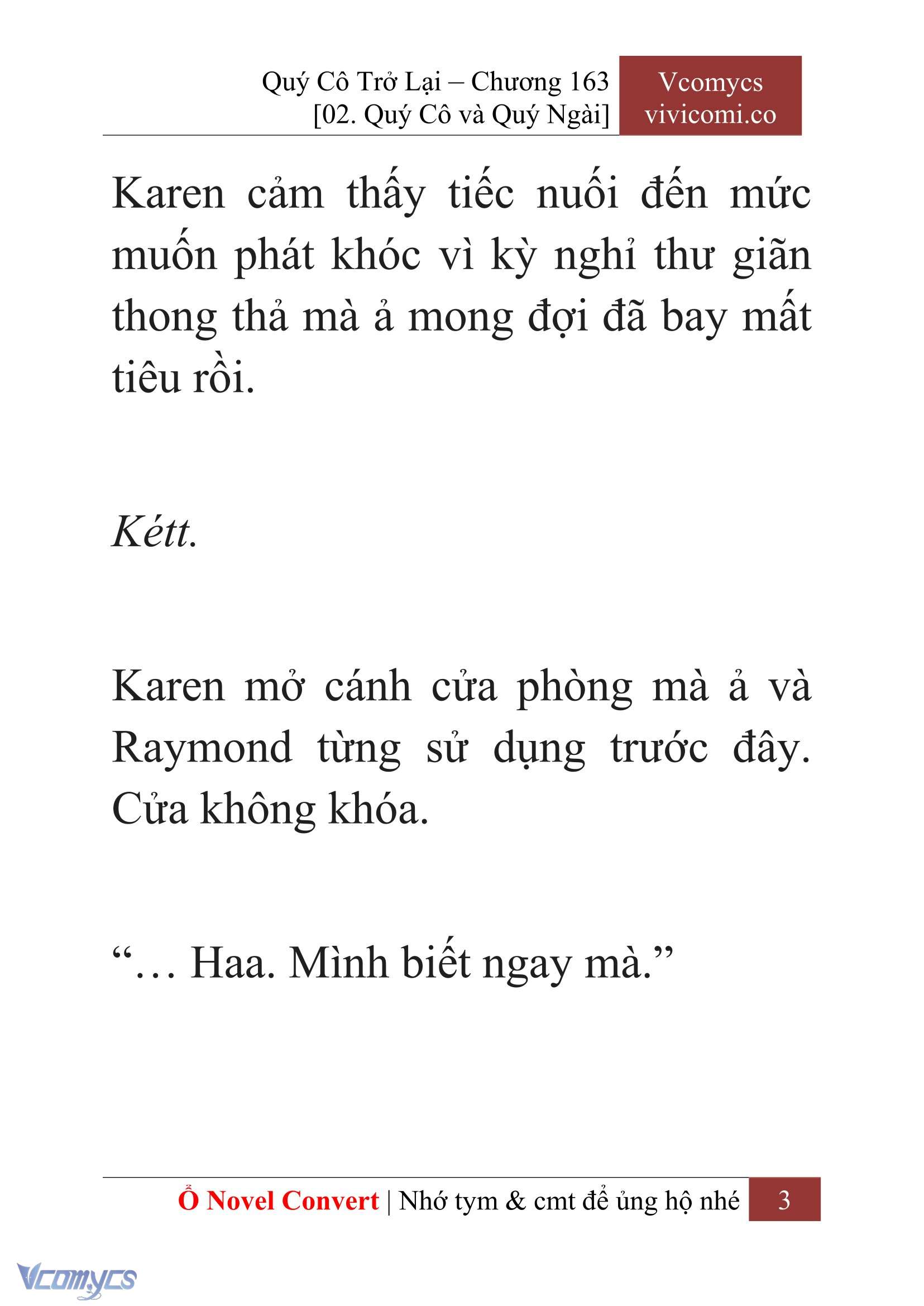[Novel] Quý Cô Trở Lại Chapter 163 - Trang 6