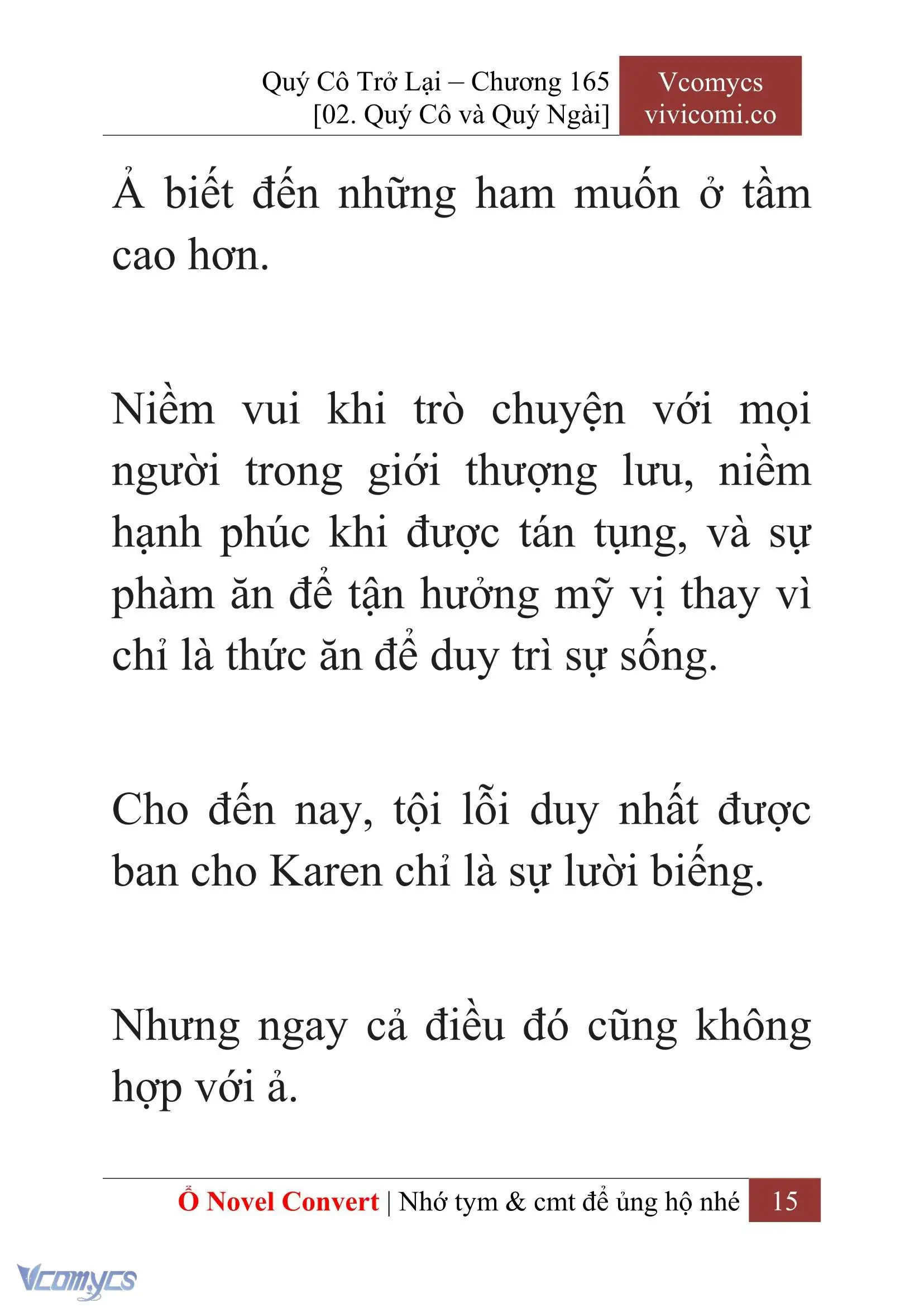 [Novel] Quý Cô Trở Lại Chapter 165 - Trang 18