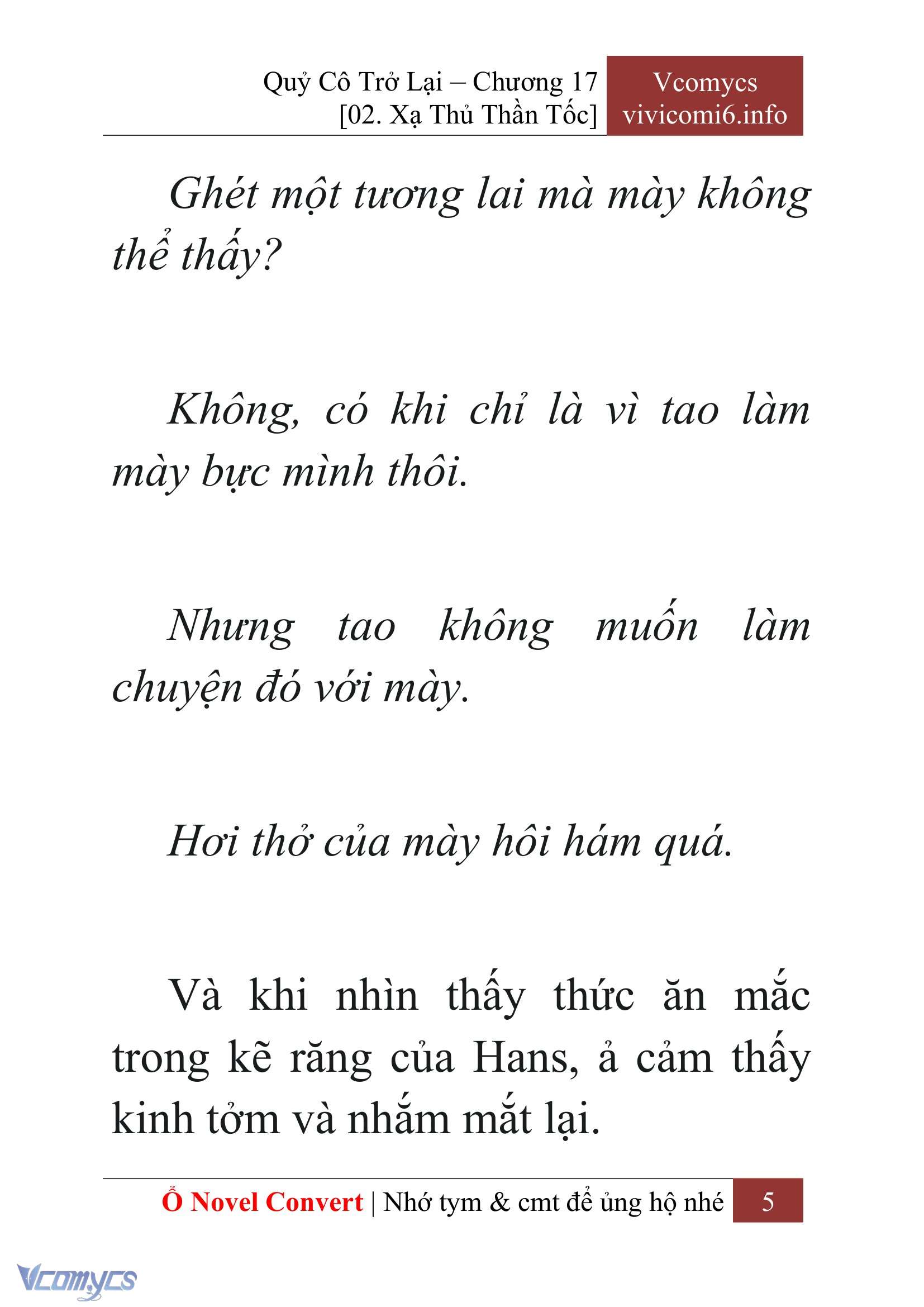 [Novel] Quý Cô Trở Lại Chapter 17 - Trang 8