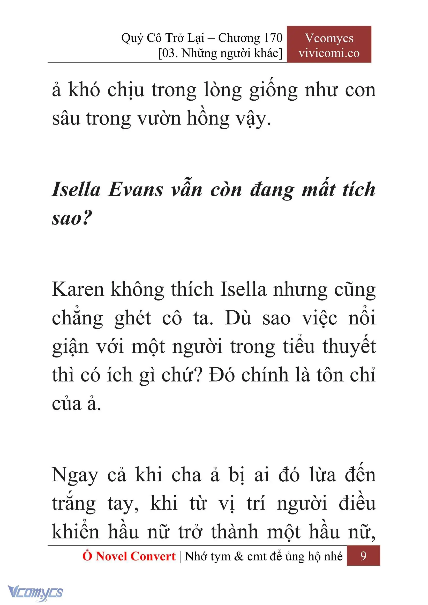 [Novel] Quý Cô Trở Lại Chapter 170 - Trang 12