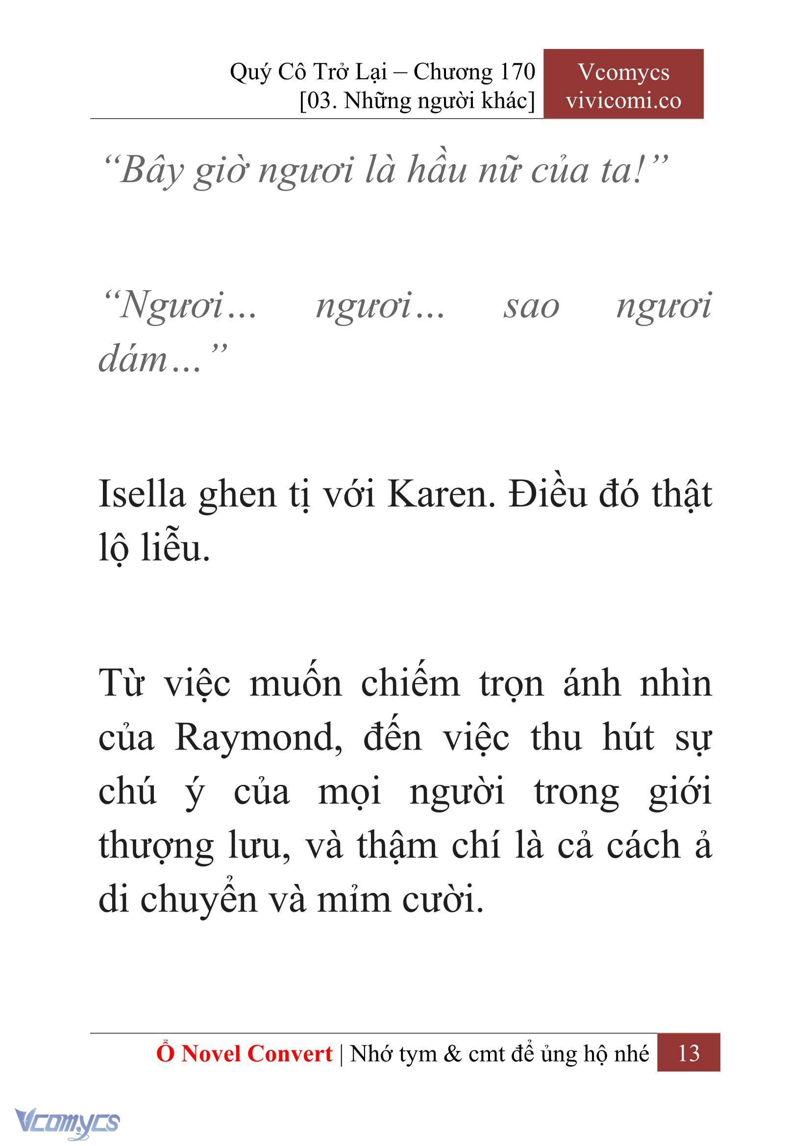 [Novel] Quý Cô Trở Lại Chapter 170 - Trang 16