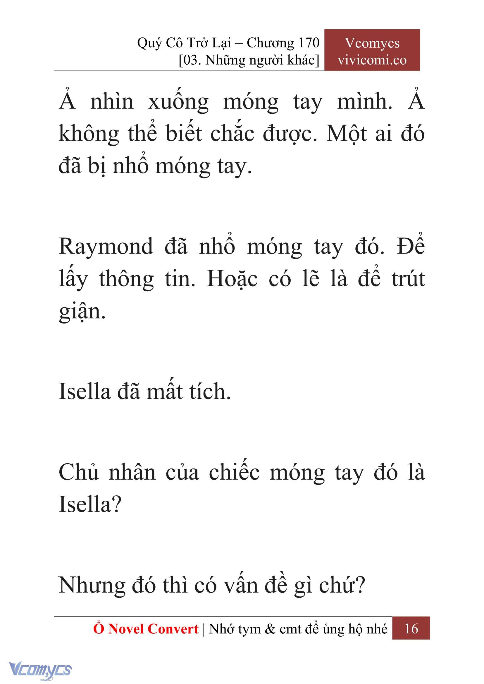 [Novel] Quý Cô Trở Lại Chapter 170 - Trang 19