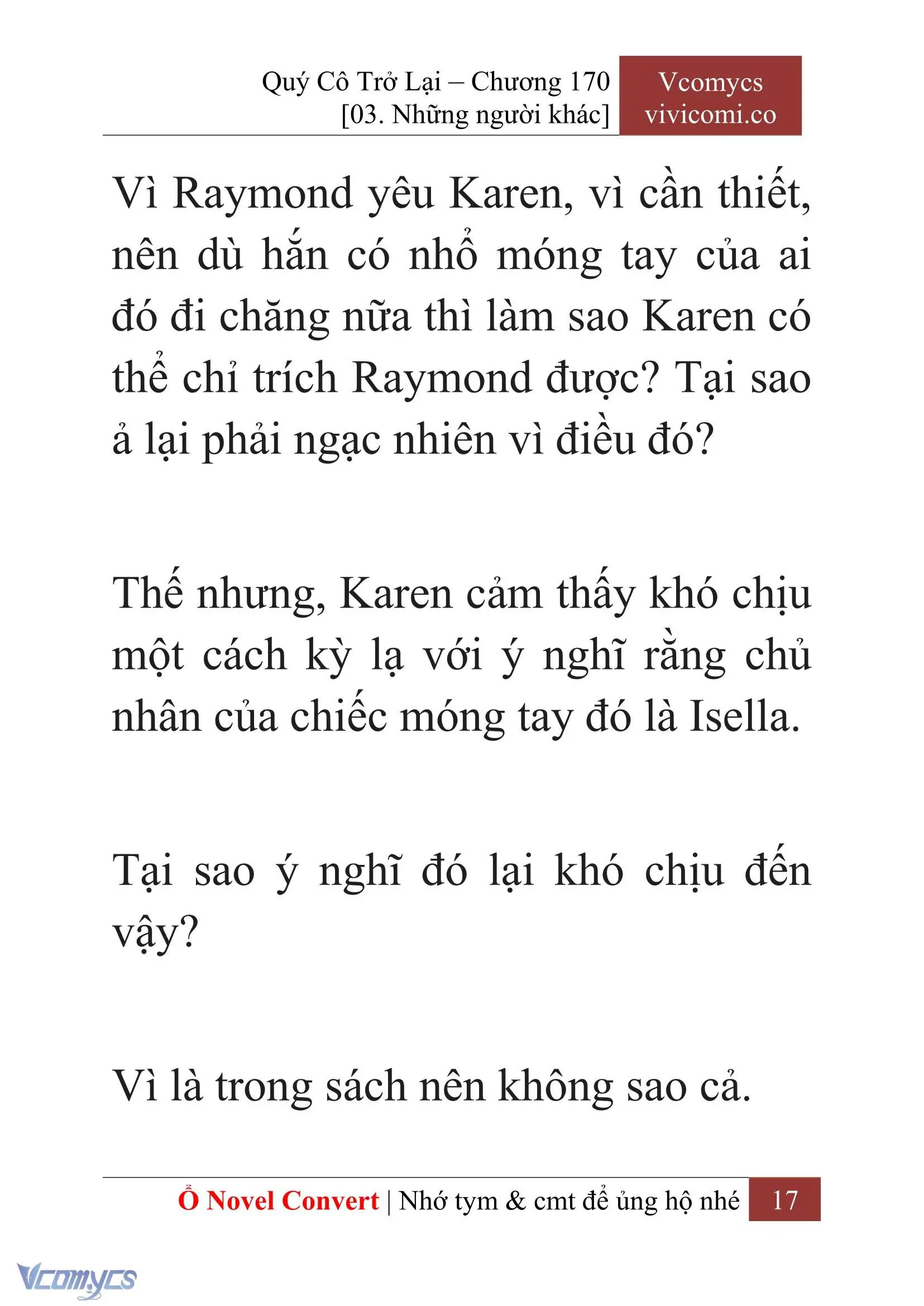 [Novel] Quý Cô Trở Lại Chapter 170 - Trang 20