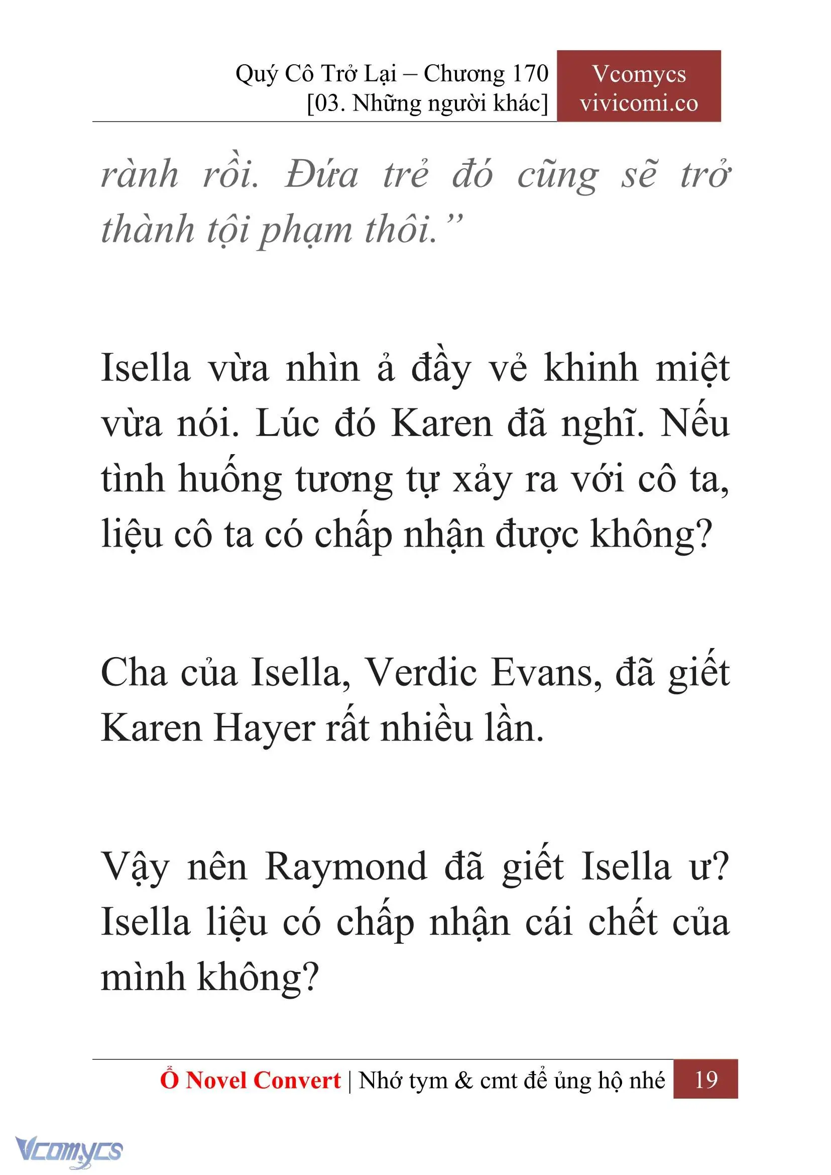[Novel] Quý Cô Trở Lại Chapter 170 - Trang 22