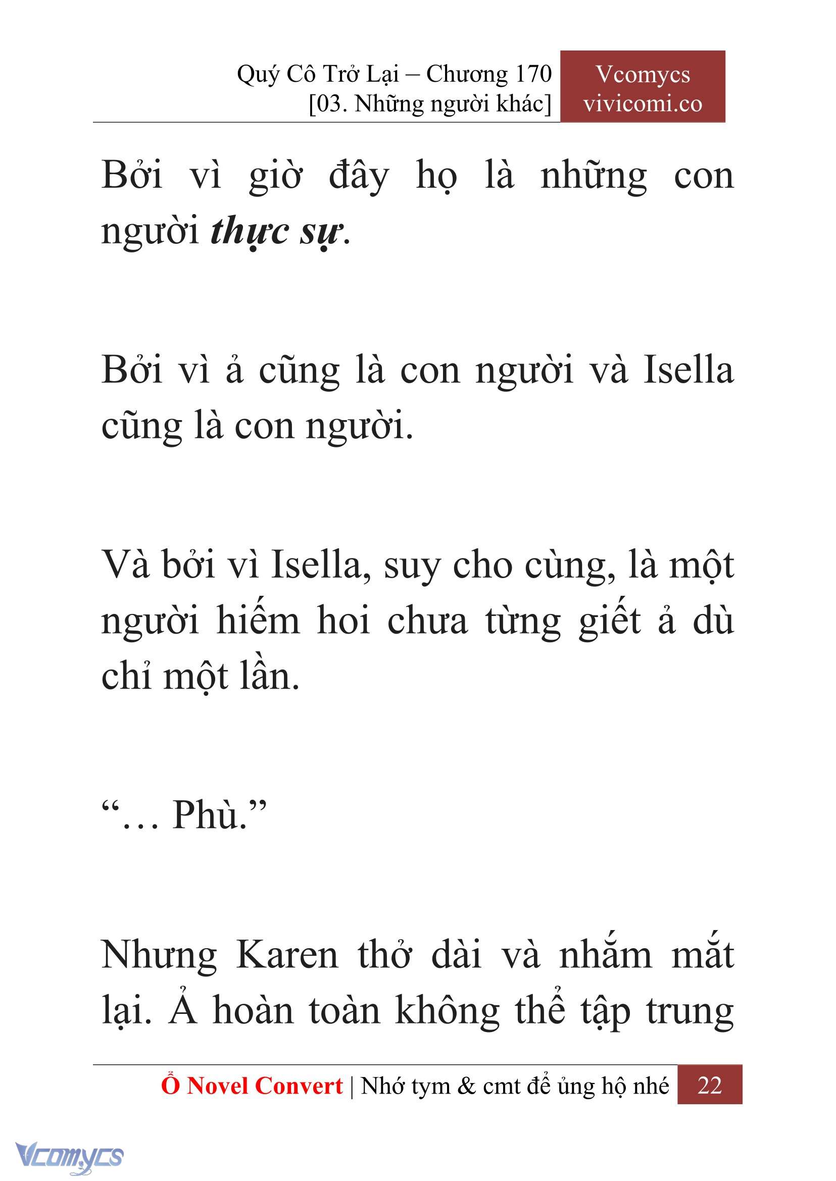 [Novel] Quý Cô Trở Lại Chapter 170 - Trang 25