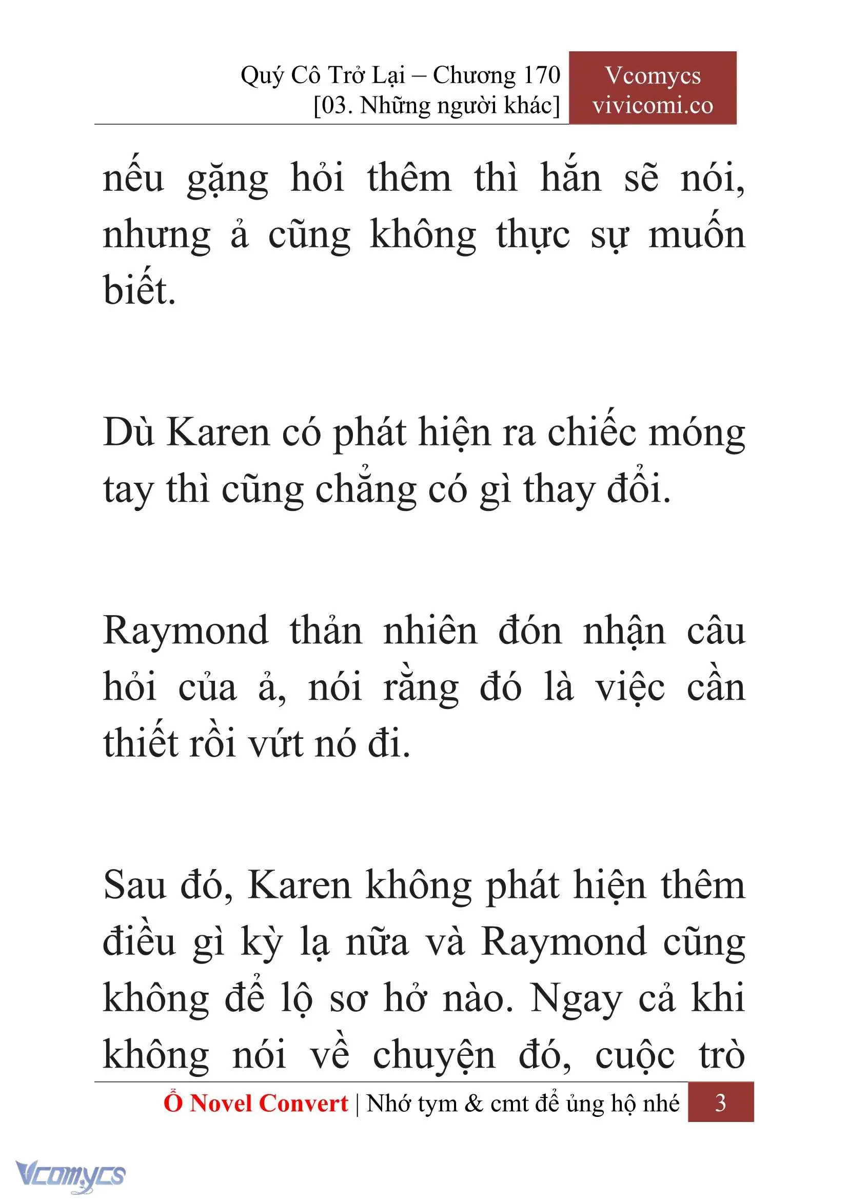 [Novel] Quý Cô Trở Lại Chapter 170 - Trang 6