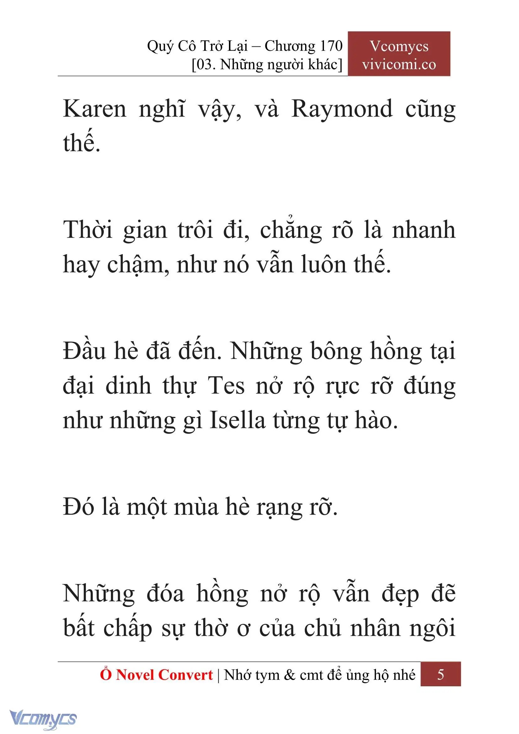 [Novel] Quý Cô Trở Lại Chapter 170 - Trang 8