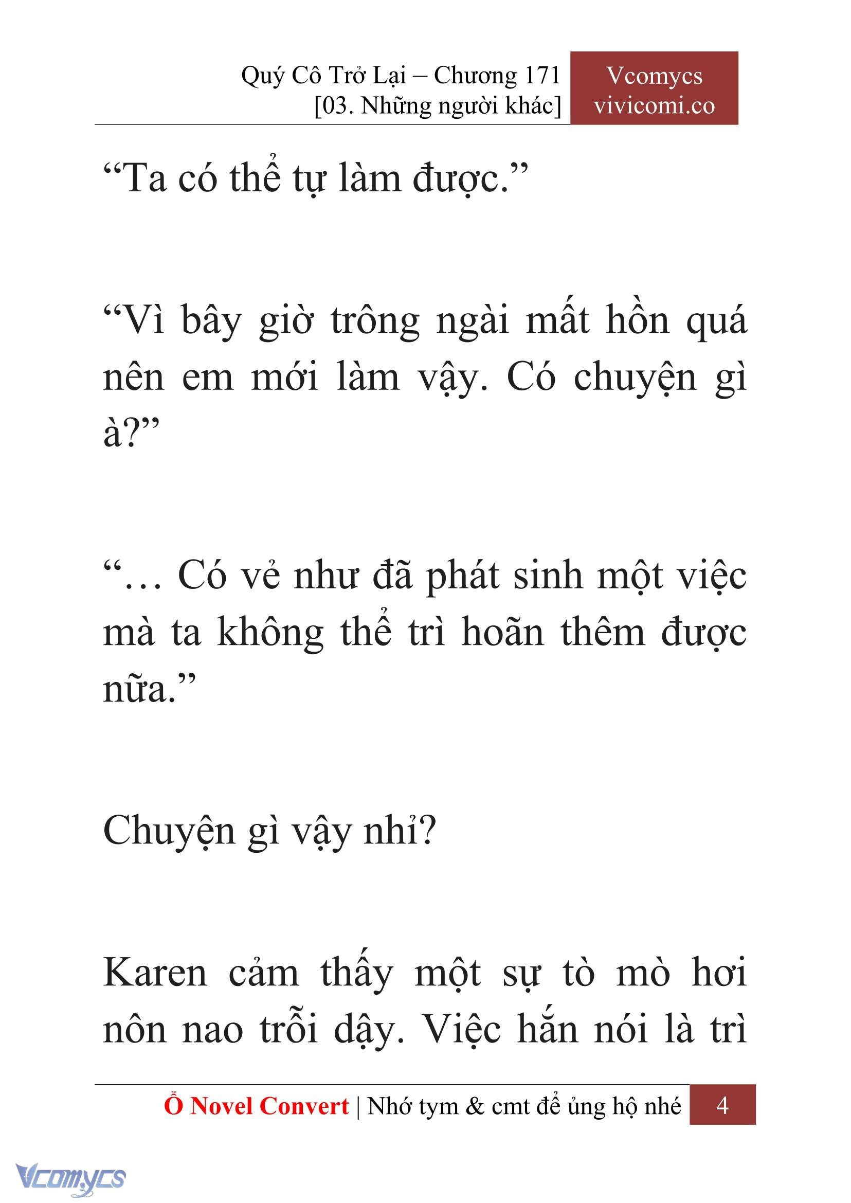 [Novel] Quý Cô Trở Lại Chapter 171 - Trang 6