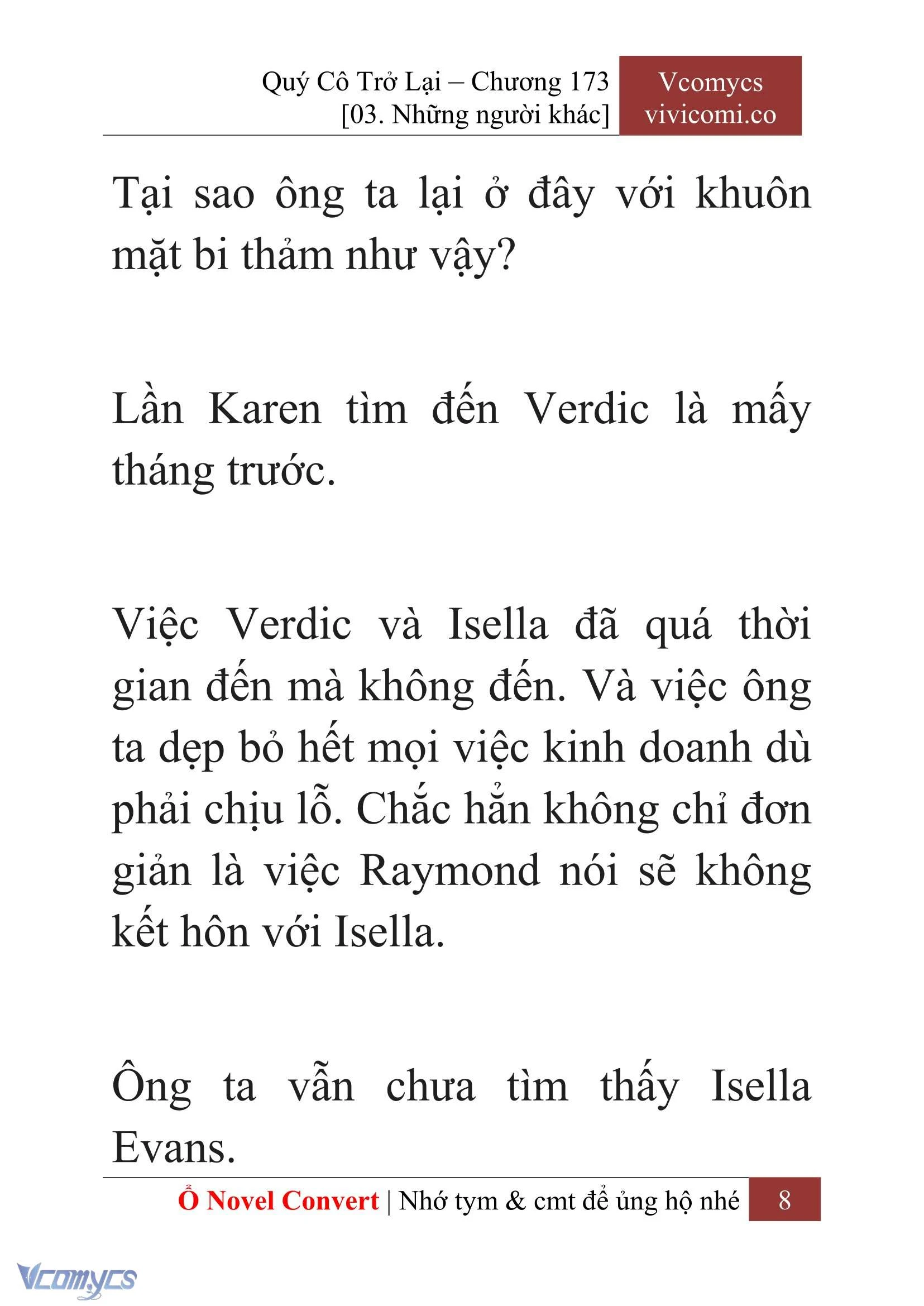 [Novel] Quý Cô Trở Lại Chapter 173 - Trang 11