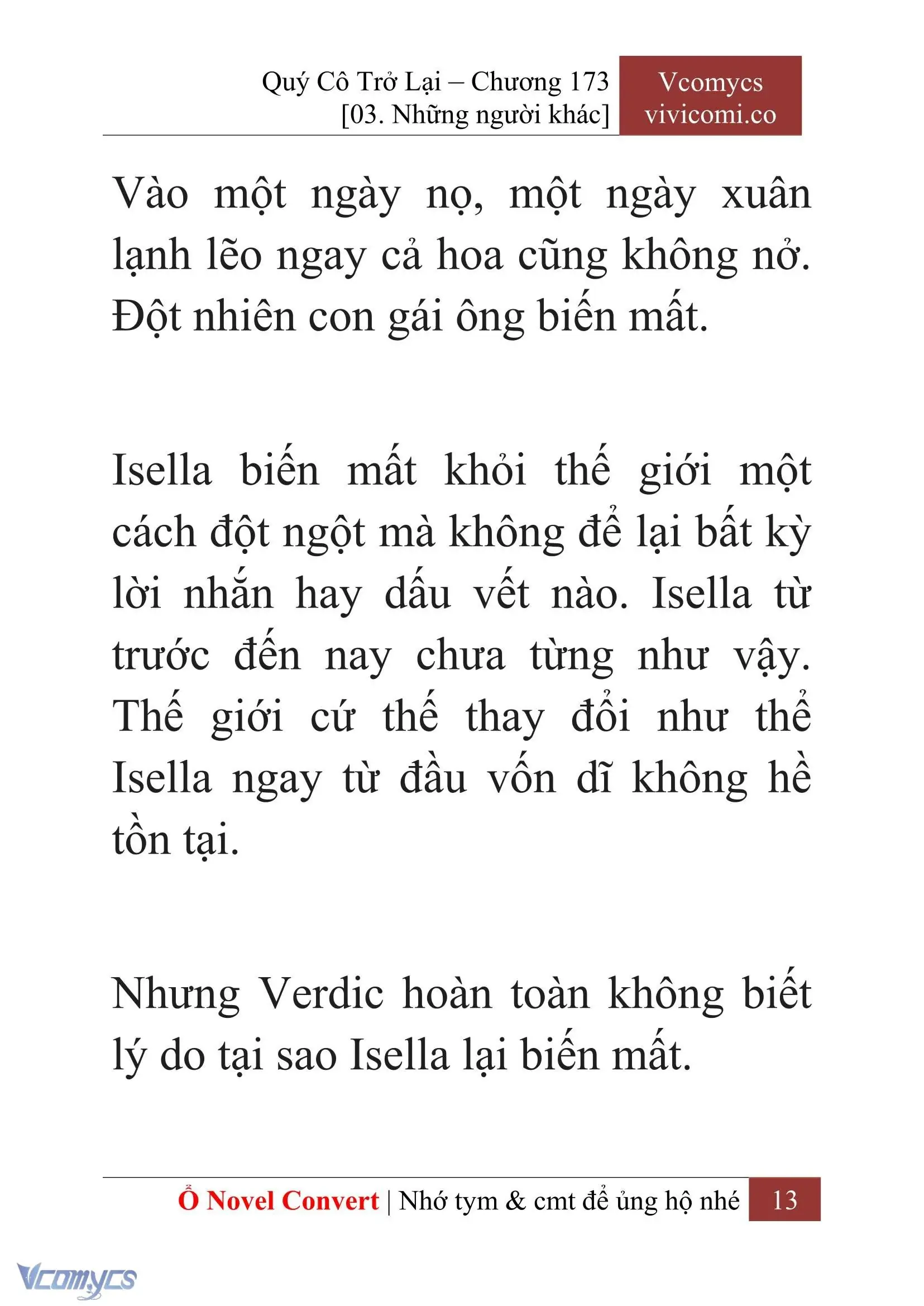 [Novel] Quý Cô Trở Lại Chapter 173 - Trang 16