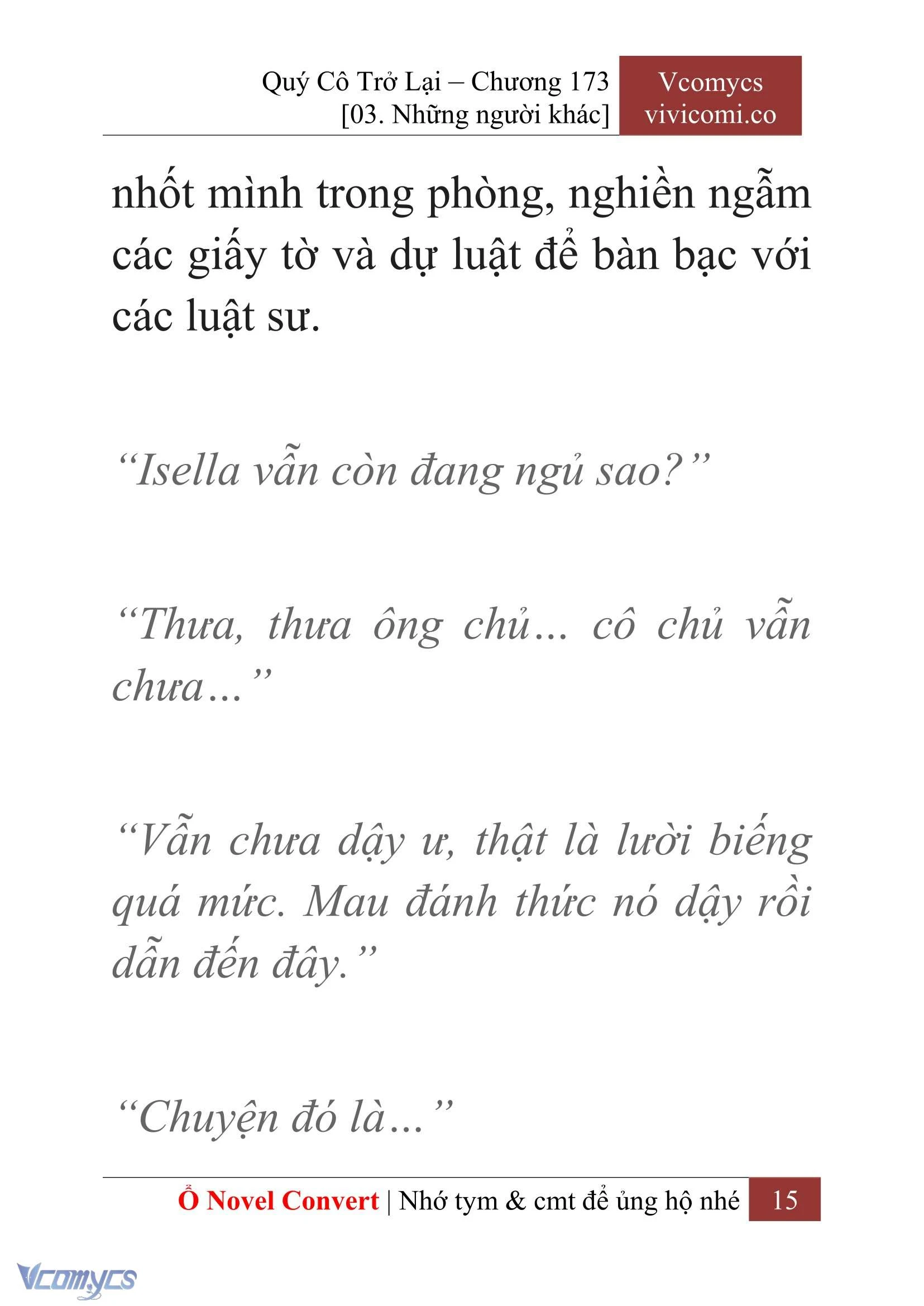 [Novel] Quý Cô Trở Lại Chapter 173 - Trang 18