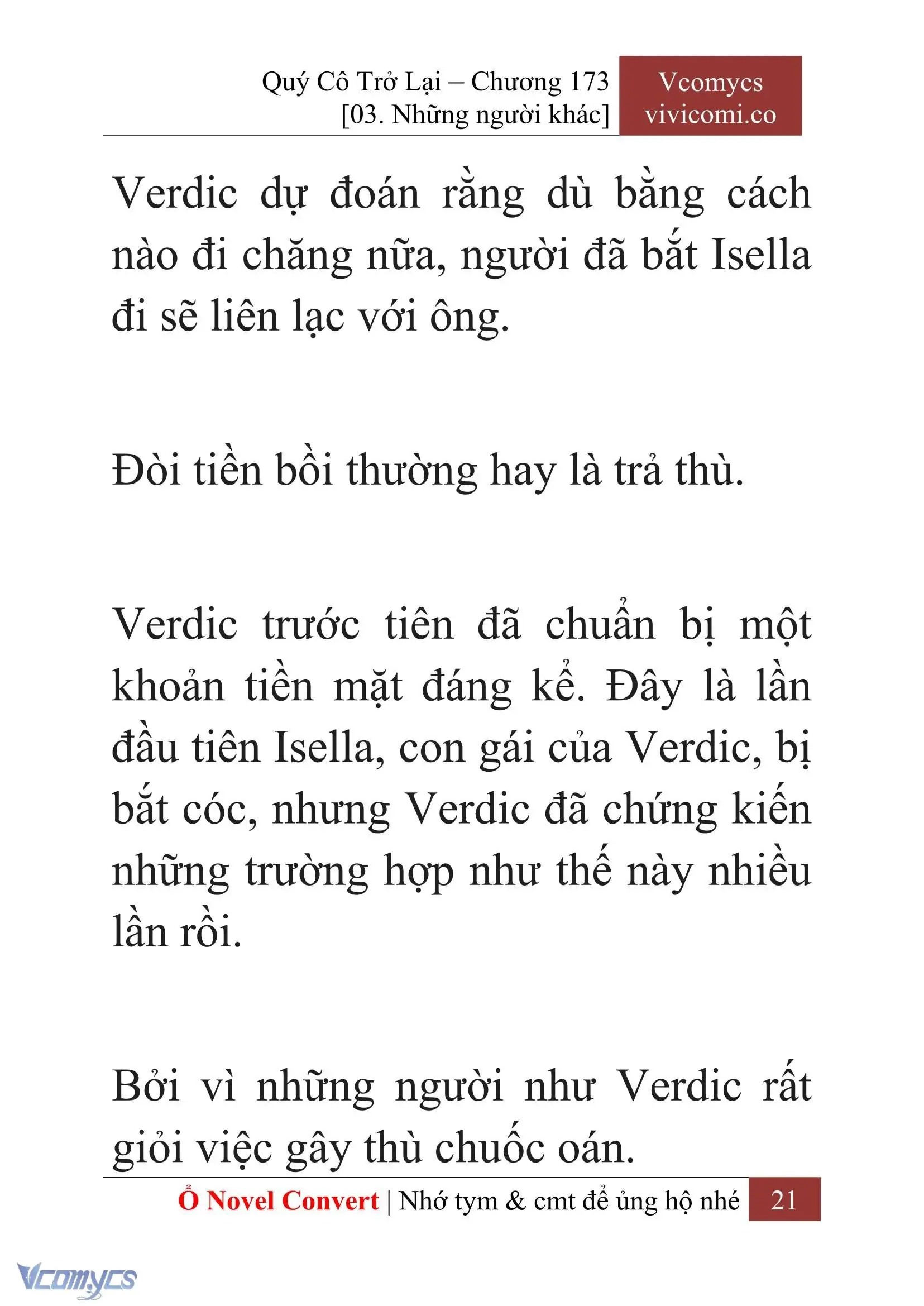 [Novel] Quý Cô Trở Lại Chapter 173 - Trang 24
