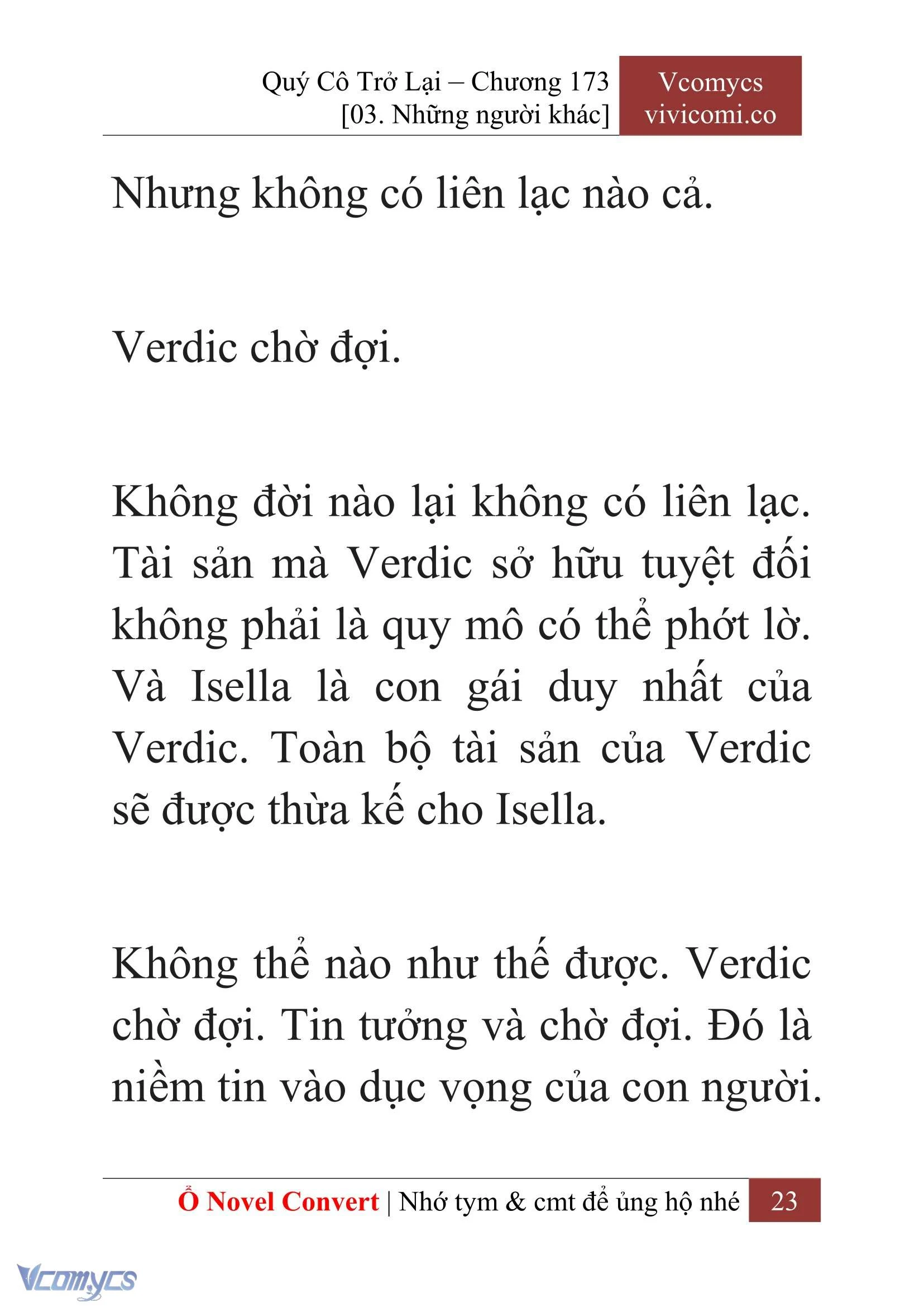[Novel] Quý Cô Trở Lại Chapter 173 - Trang 26