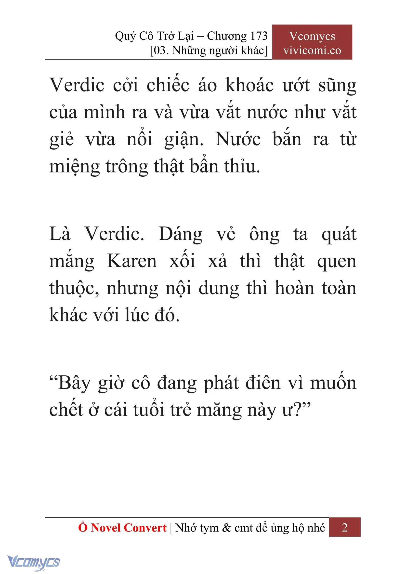 [Novel] Quý Cô Trở Lại Chapter 173 - Trang 5