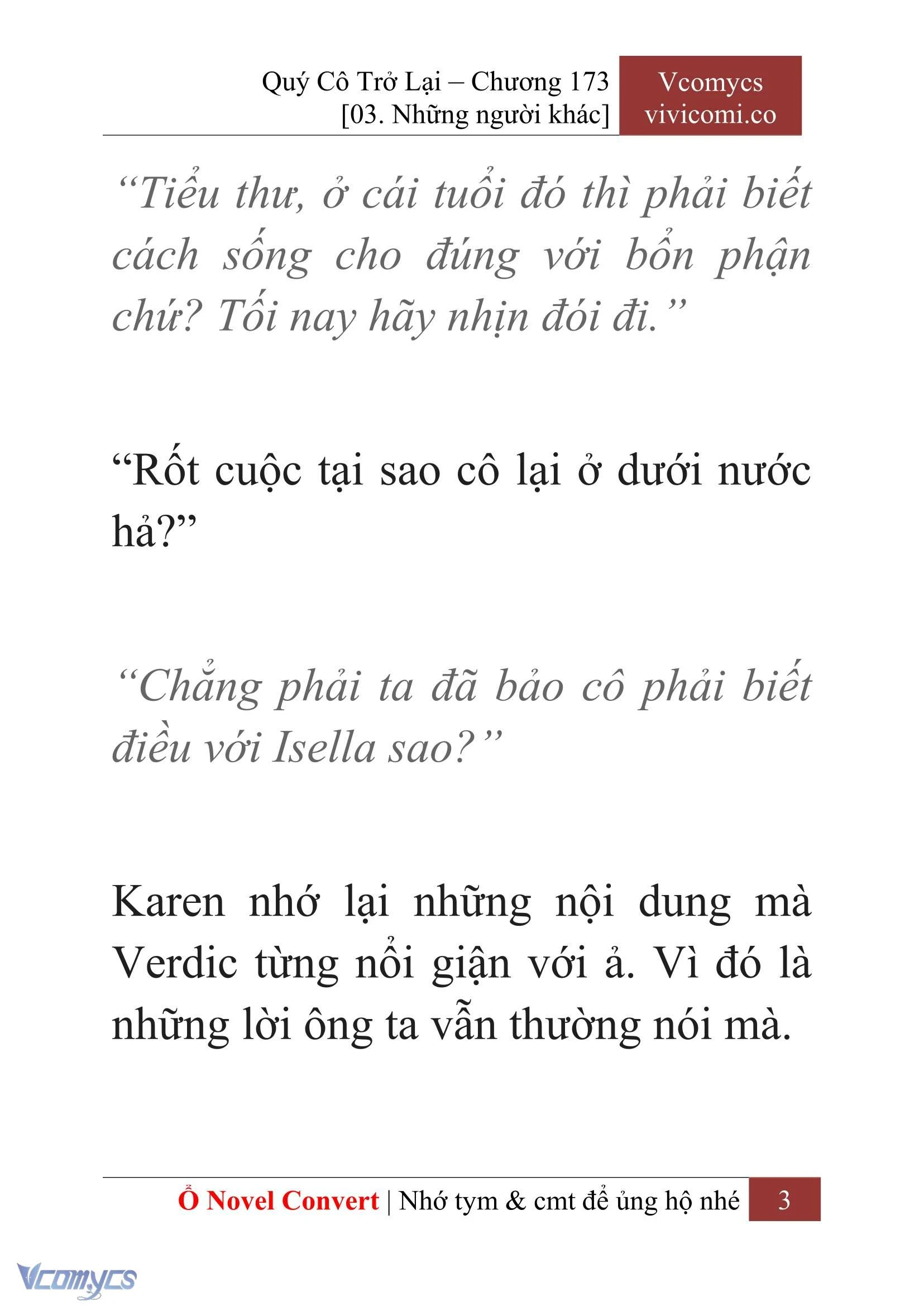 [Novel] Quý Cô Trở Lại Chapter 173 - Trang 6