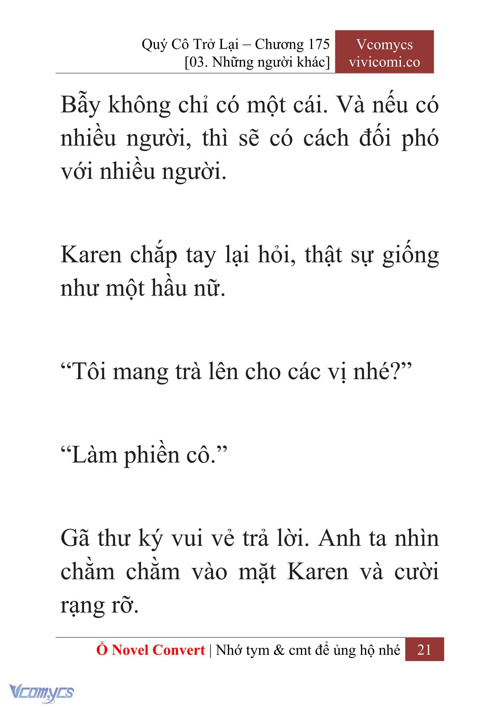 [Novel] Quý Cô Trở Lại Chapter 175 - Trang 24