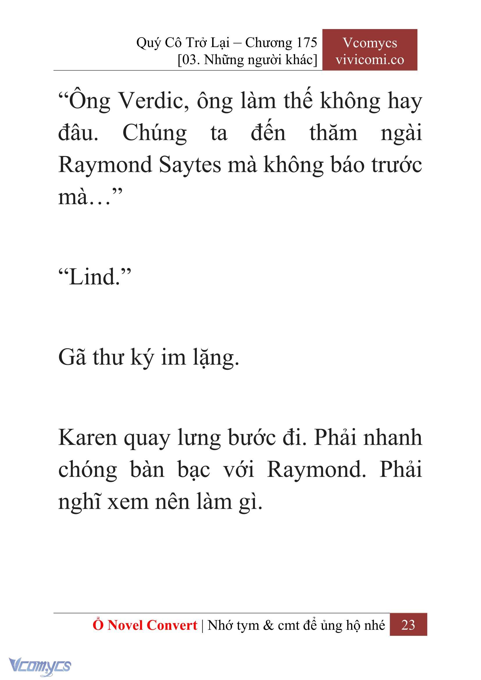 [Novel] Quý Cô Trở Lại Chapter 175 - Trang 26
