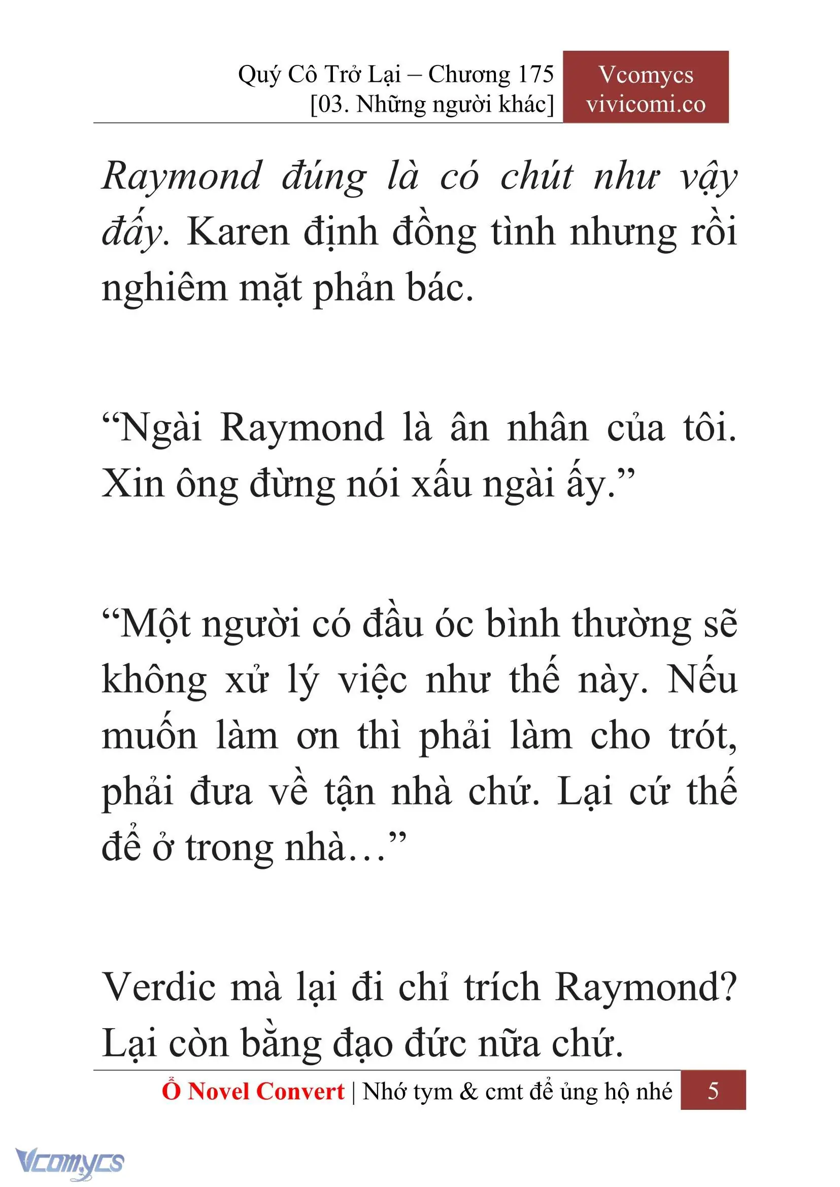 [Novel] Quý Cô Trở Lại Chapter 175 - Trang 8