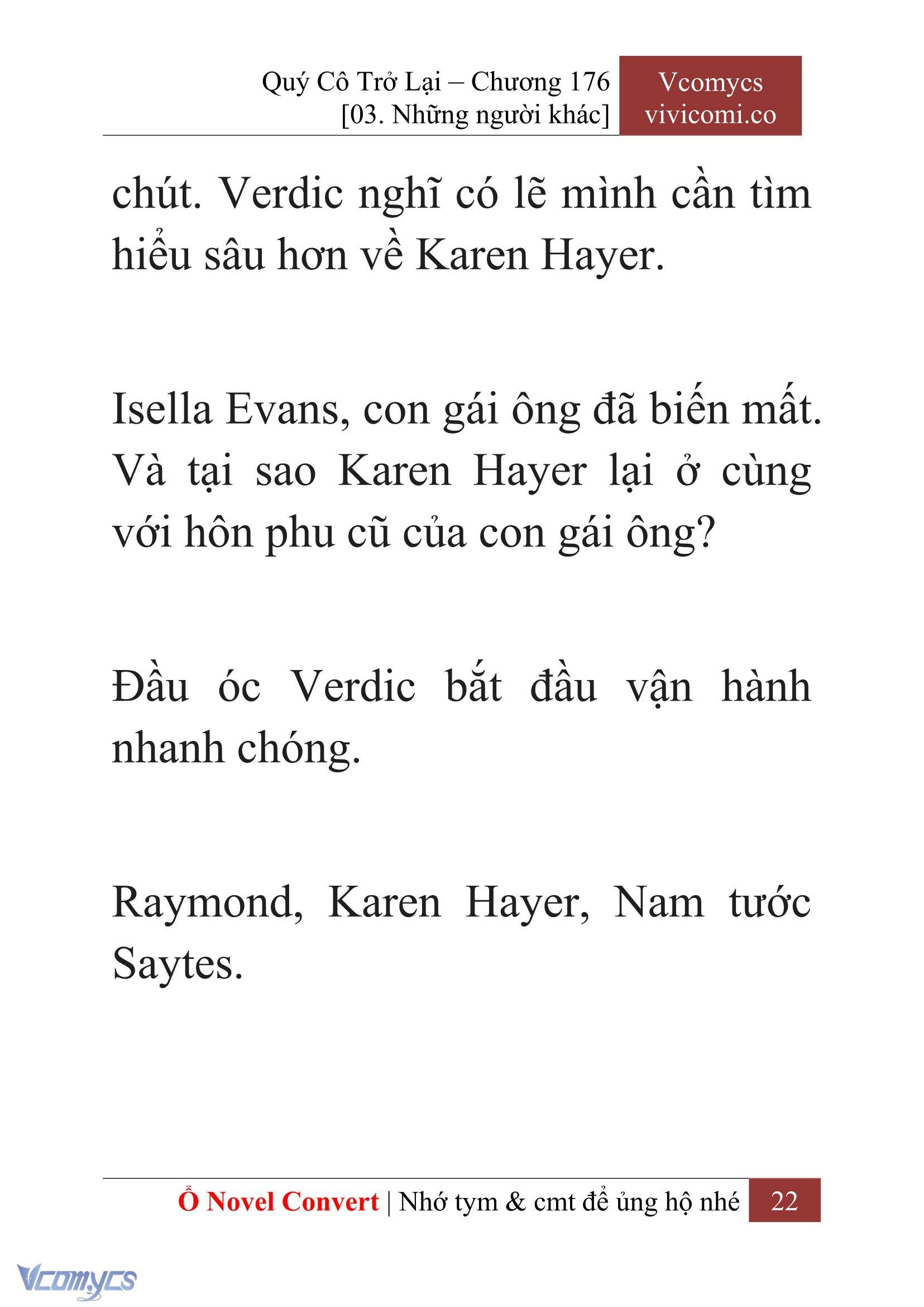 [Novel] Quý Cô Trở Lại Chapter 176 - Trang 25