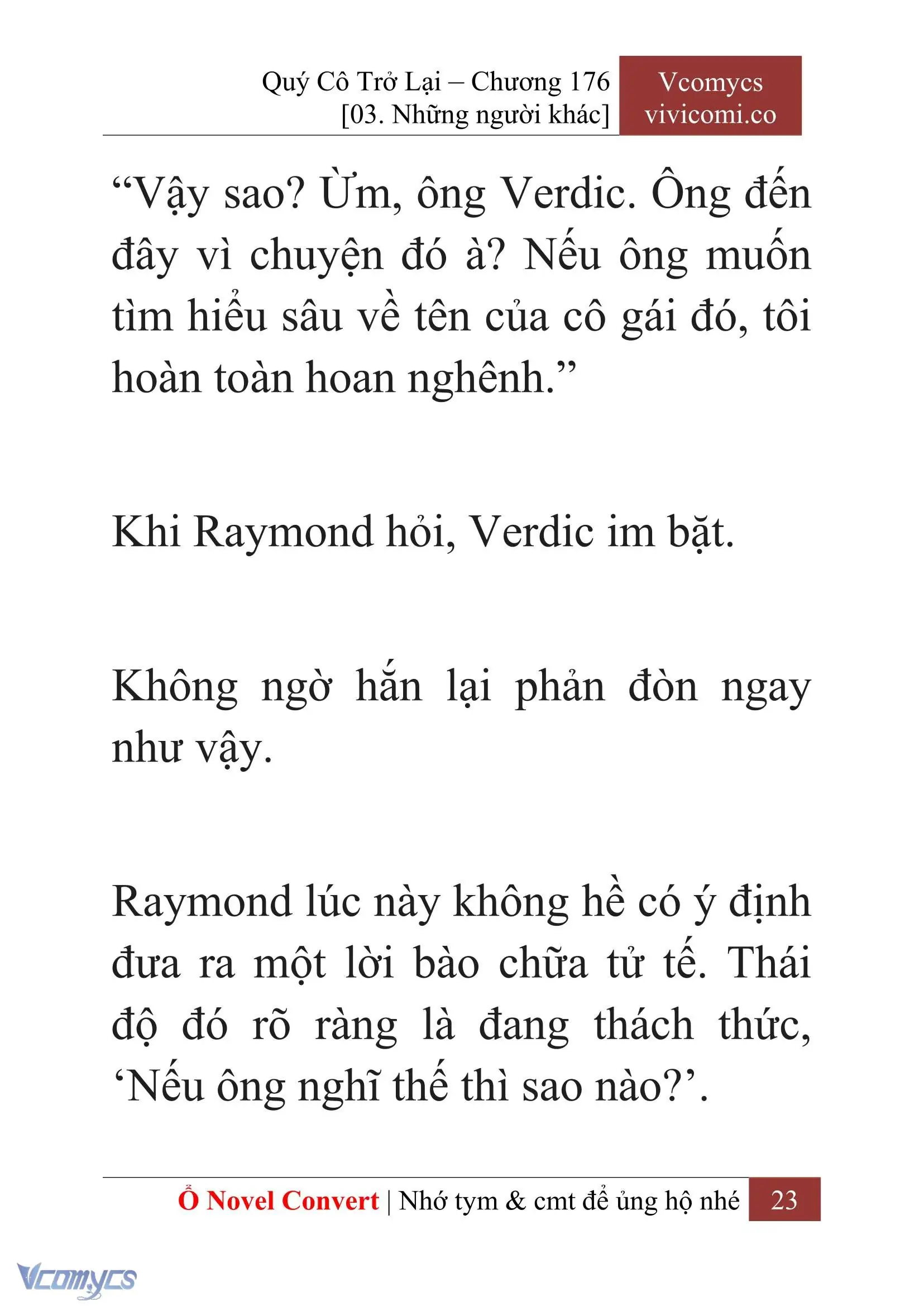 [Novel] Quý Cô Trở Lại Chapter 176 - Trang 26