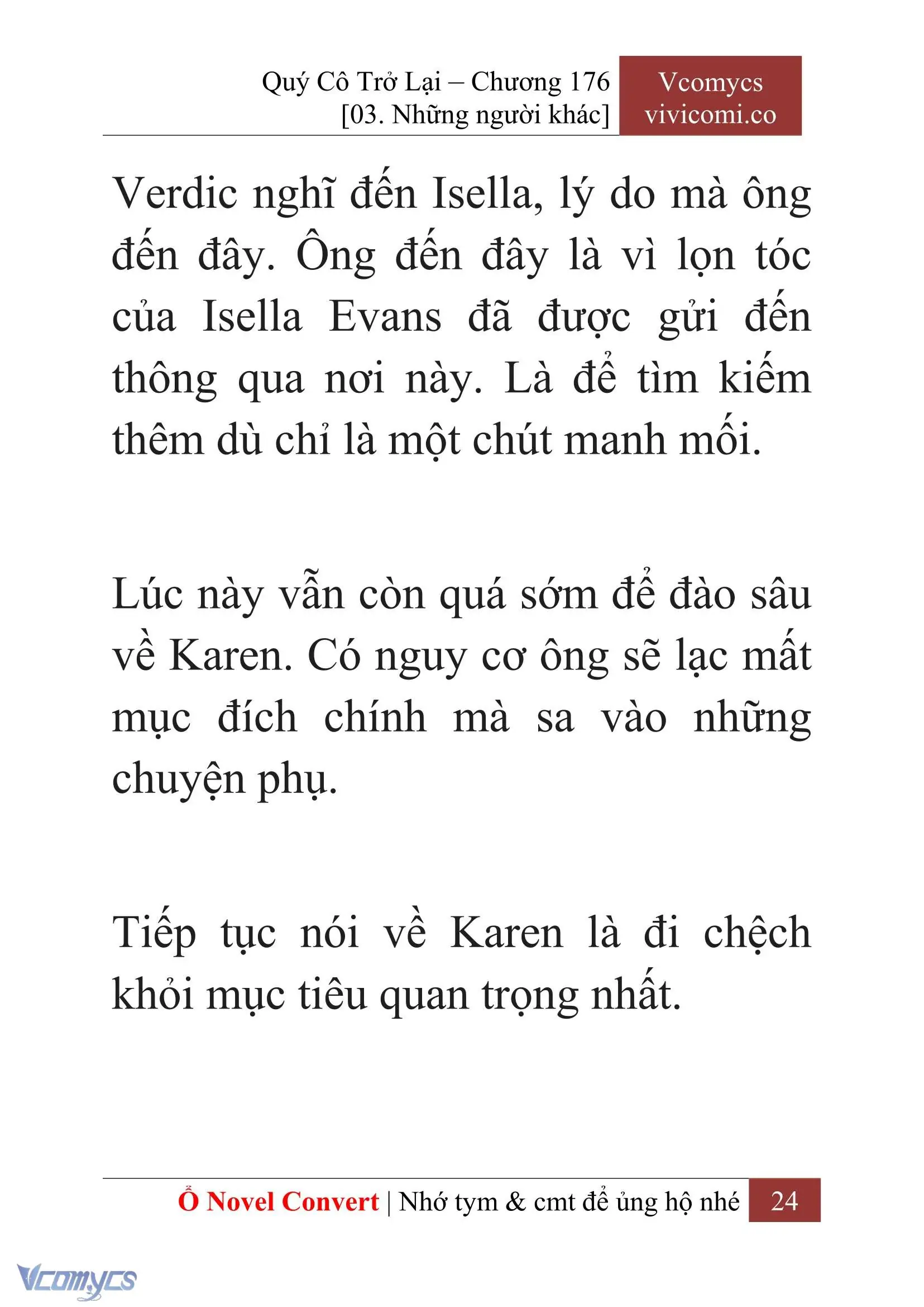 [Novel] Quý Cô Trở Lại Chapter 176 - Trang 27