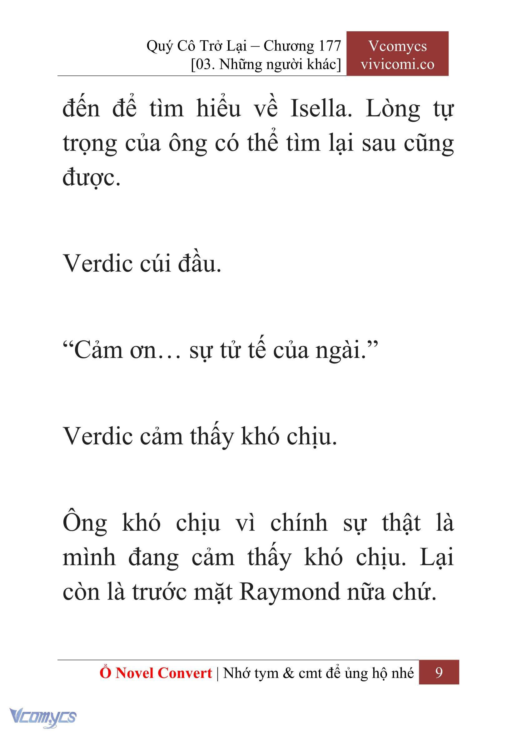 [Novel] Quý Cô Trở Lại Chapter 177 - Trang 12
