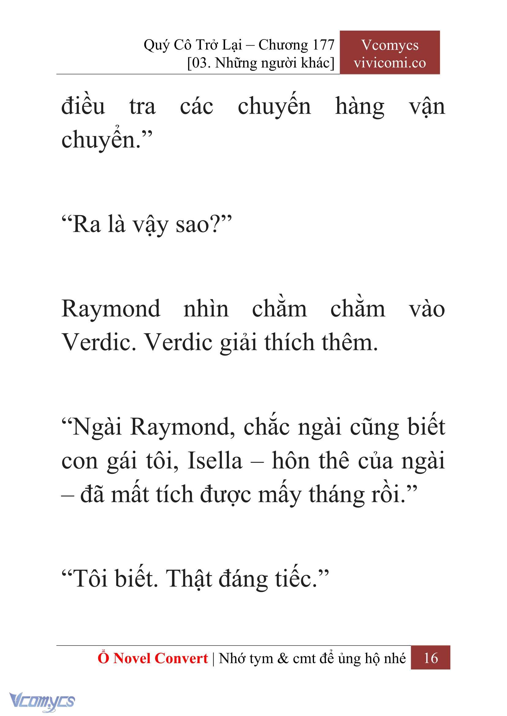 [Novel] Quý Cô Trở Lại Chapter 177 - Trang 18