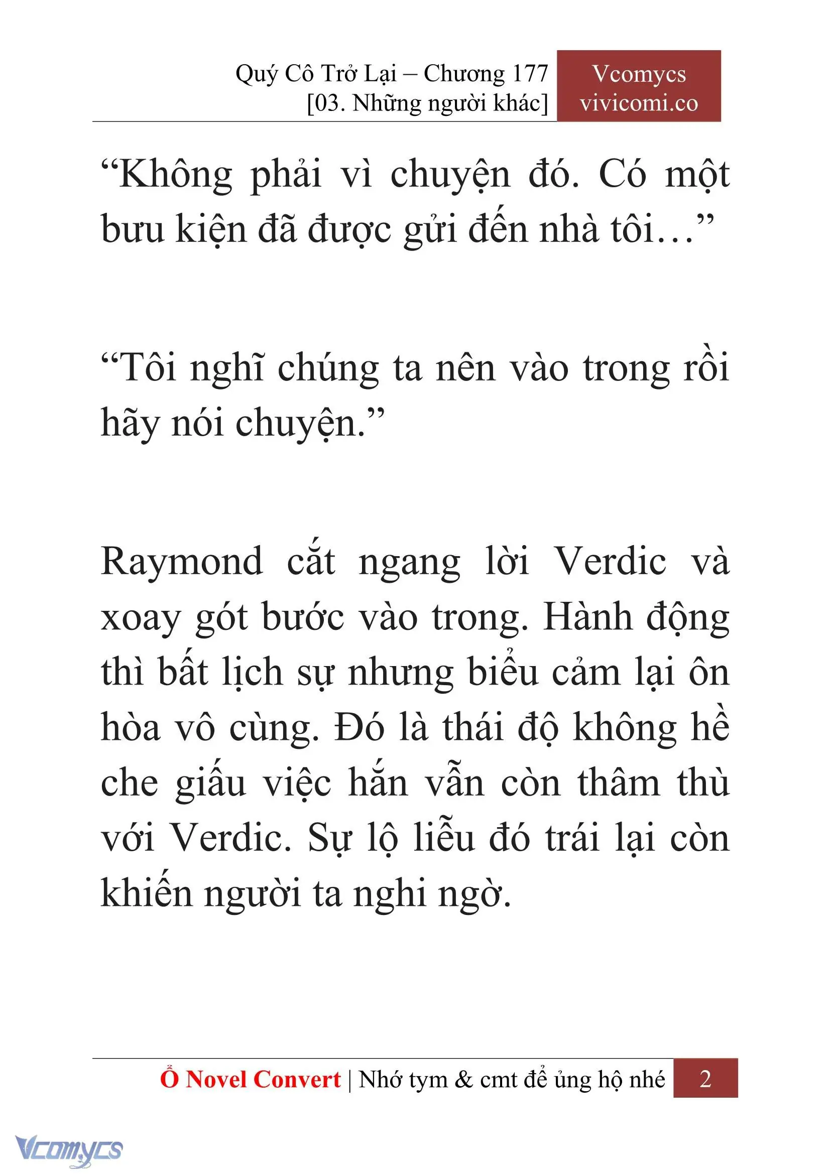 [Novel] Quý Cô Trở Lại Chapter 177 - Trang 5