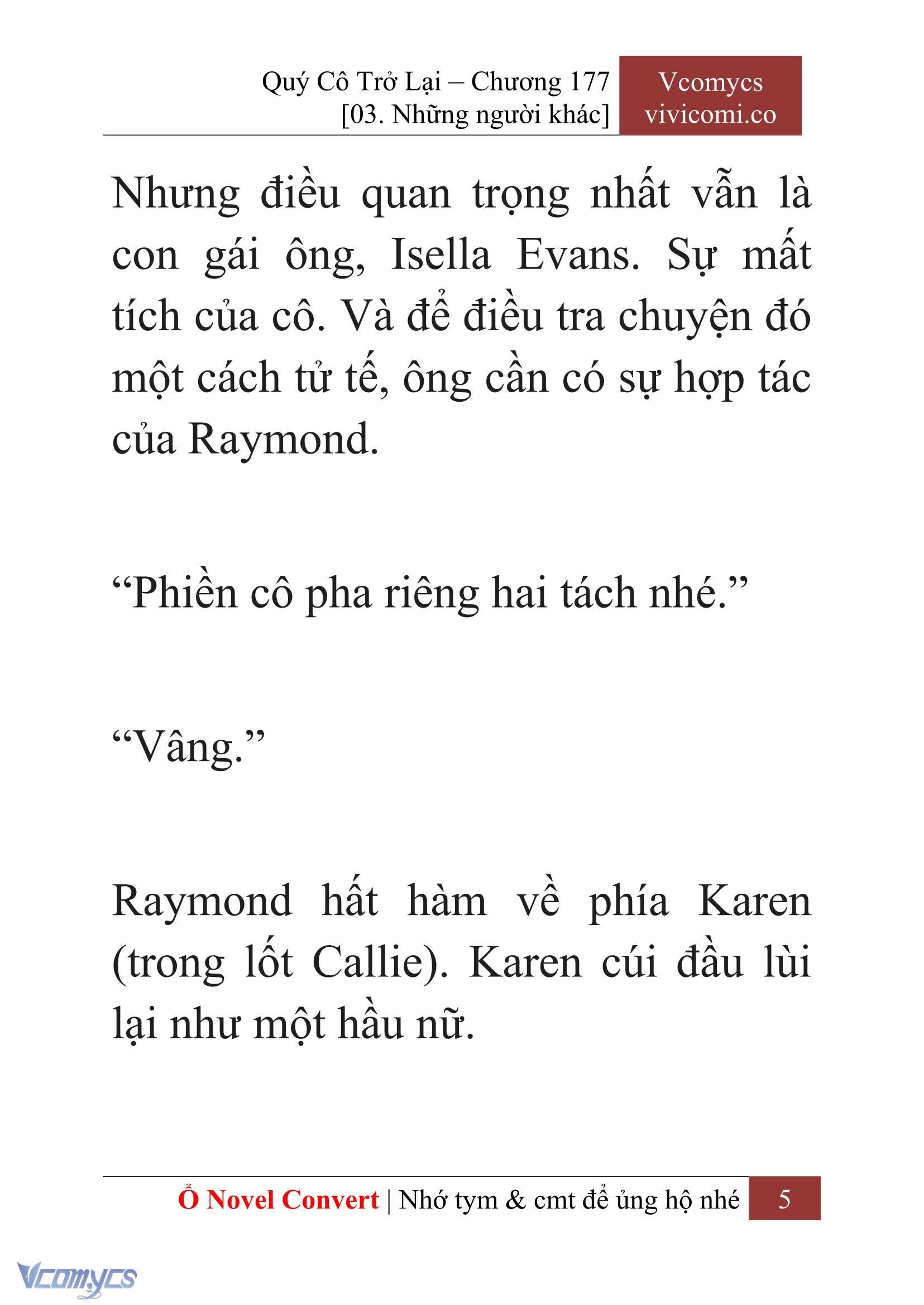 [Novel] Quý Cô Trở Lại Chapter 177 - Trang 8