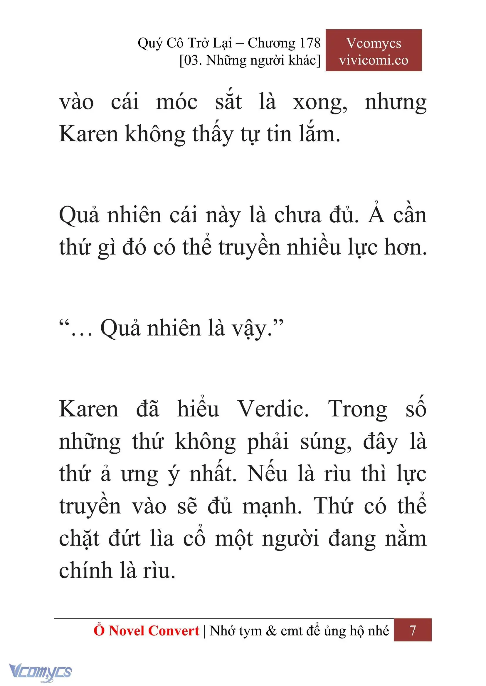 [Novel] Quý Cô Trở Lại Chapter 178 - Trang 10