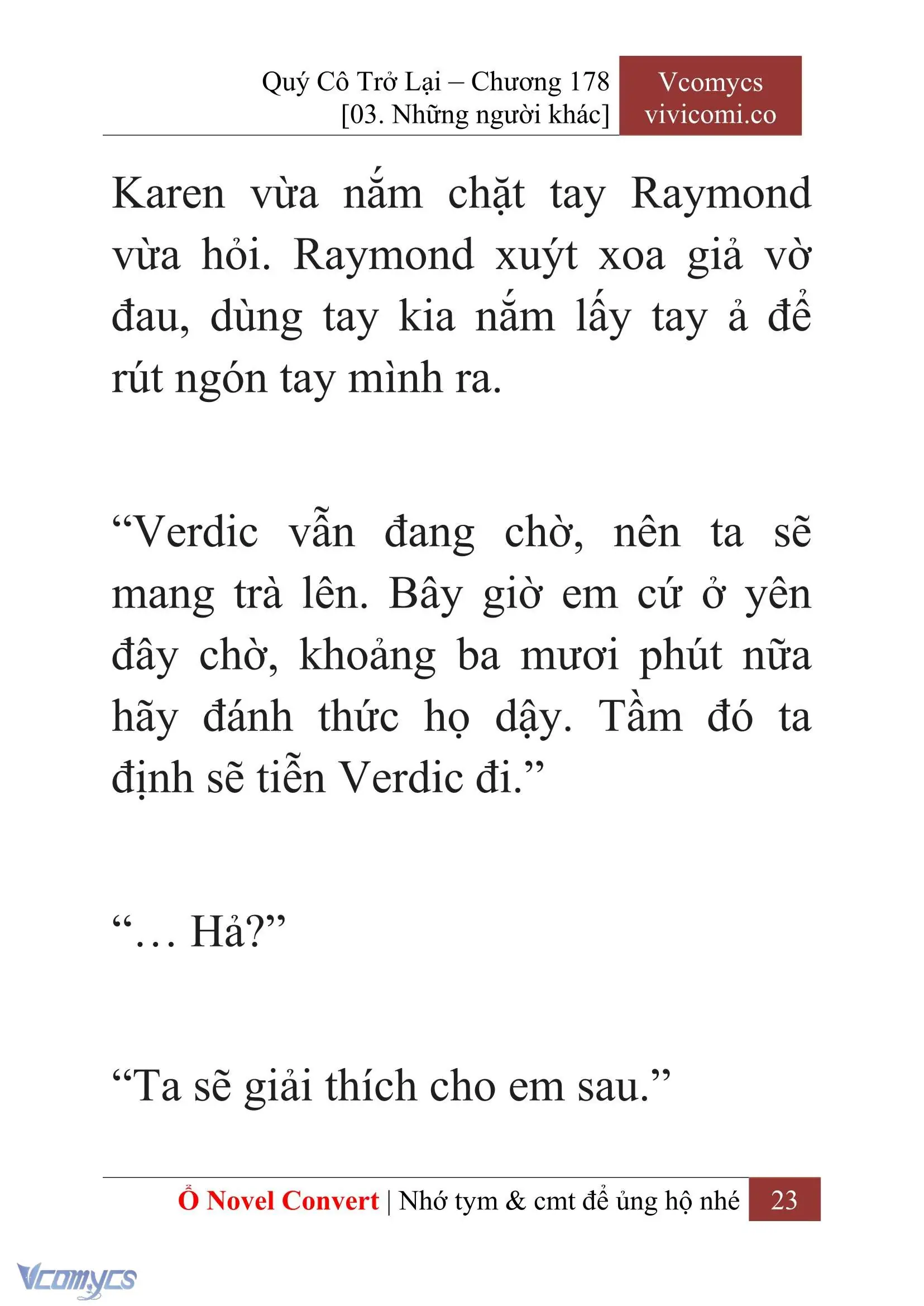 [Novel] Quý Cô Trở Lại Chapter 178 - Trang 26