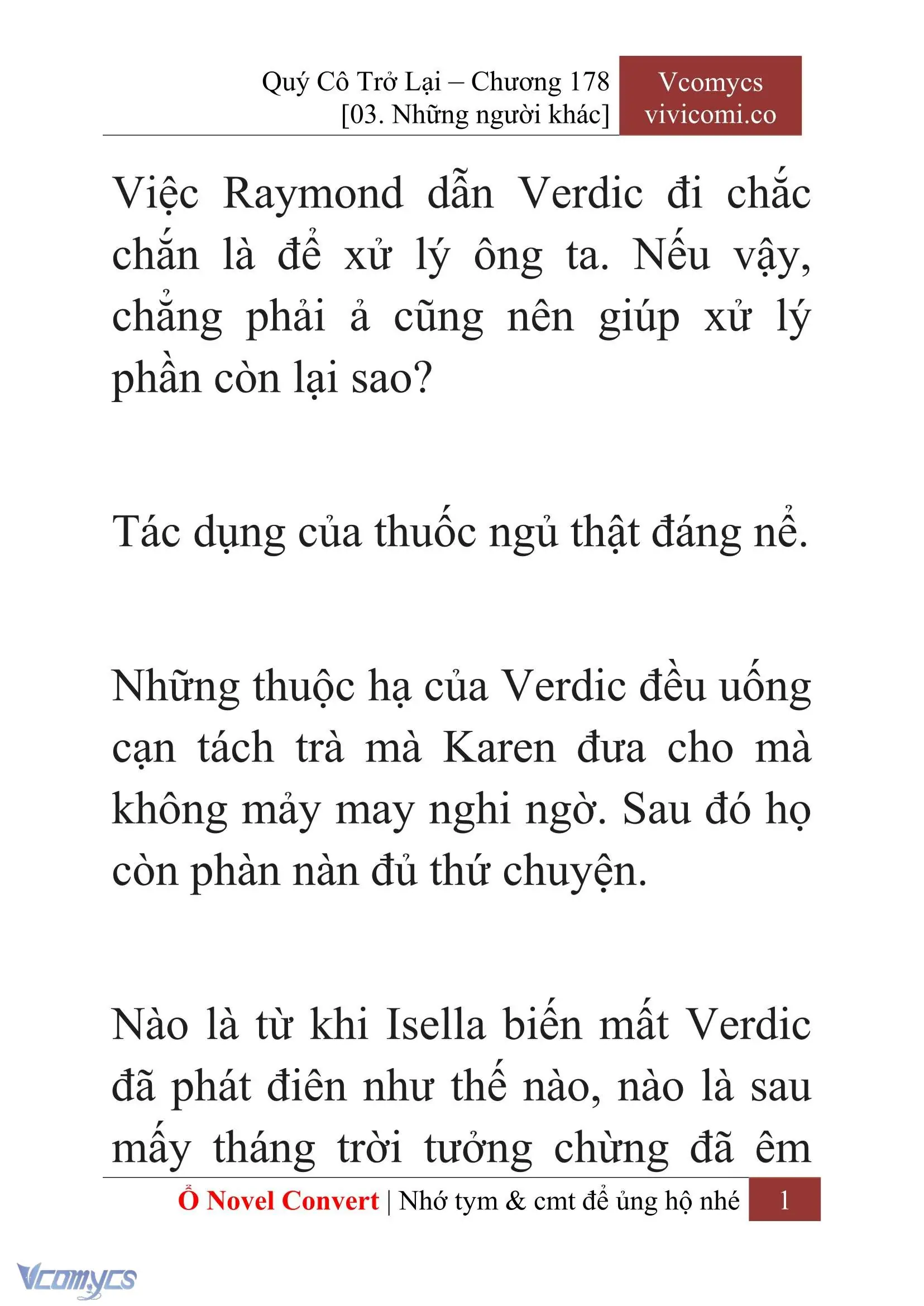 [Novel] Quý Cô Trở Lại Chapter 178 - Trang 4