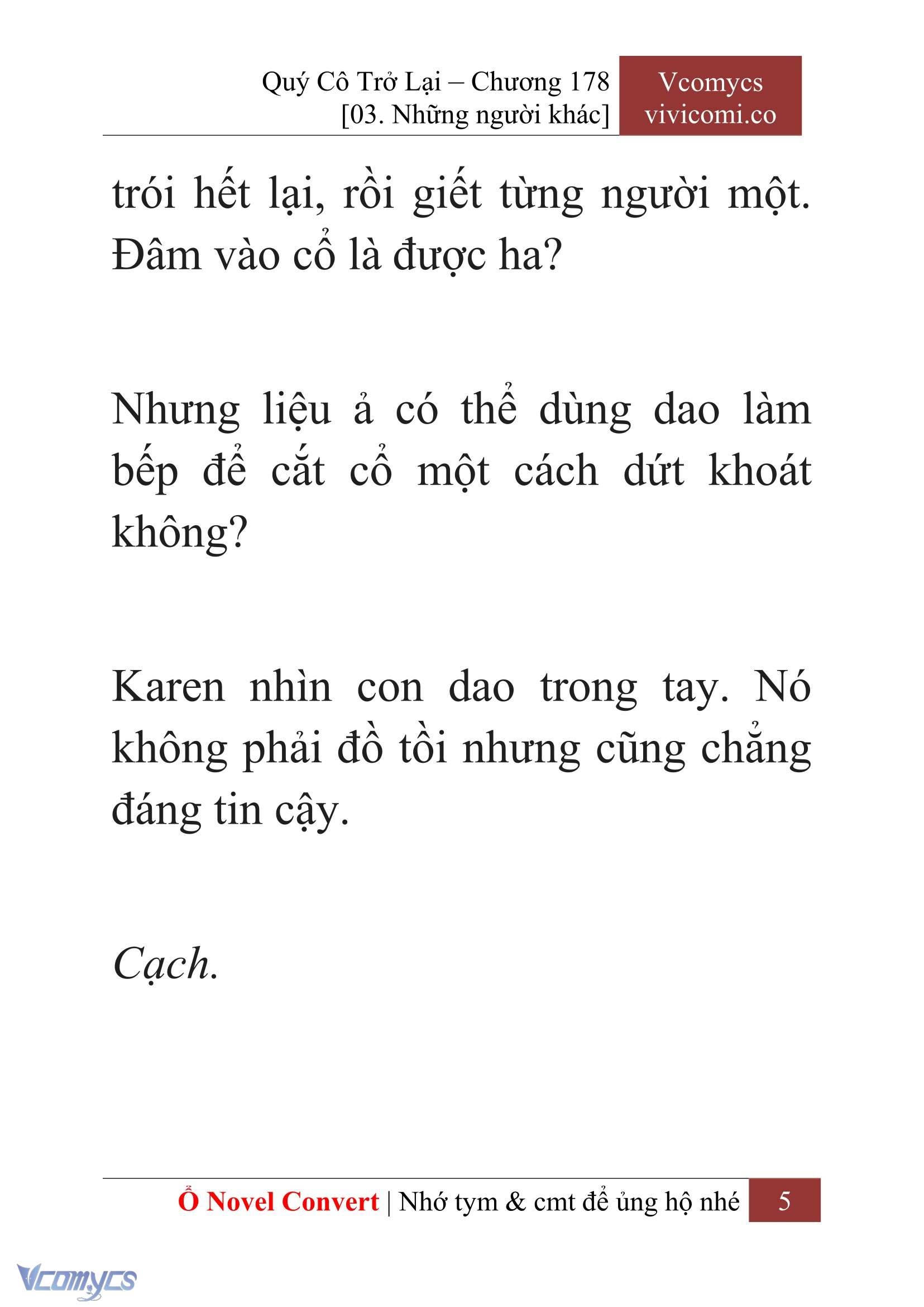 [Novel] Quý Cô Trở Lại Chapter 178 - Trang 8