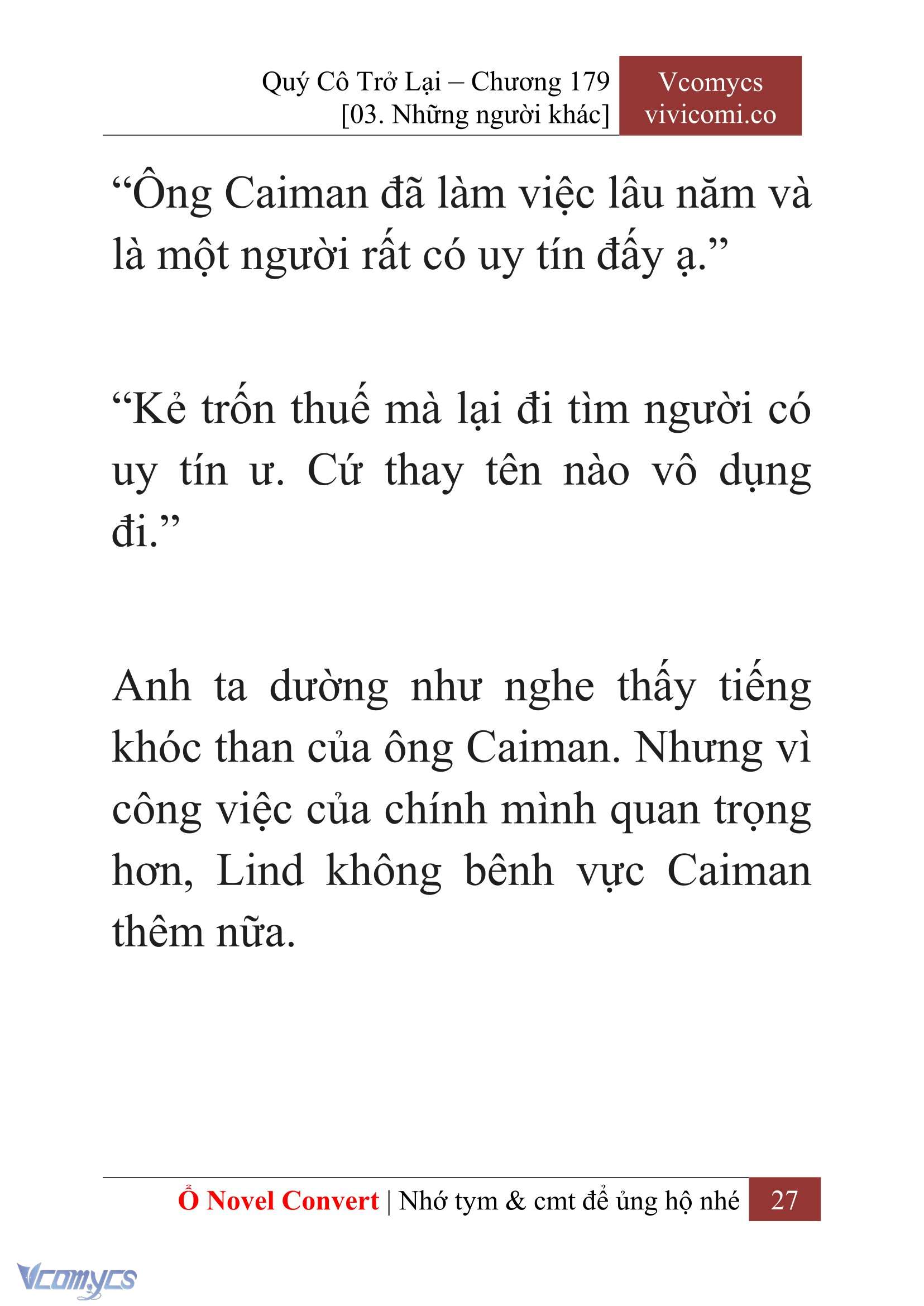 [Novel] Quý Cô Trở Lại Chapter 179 - Trang 30