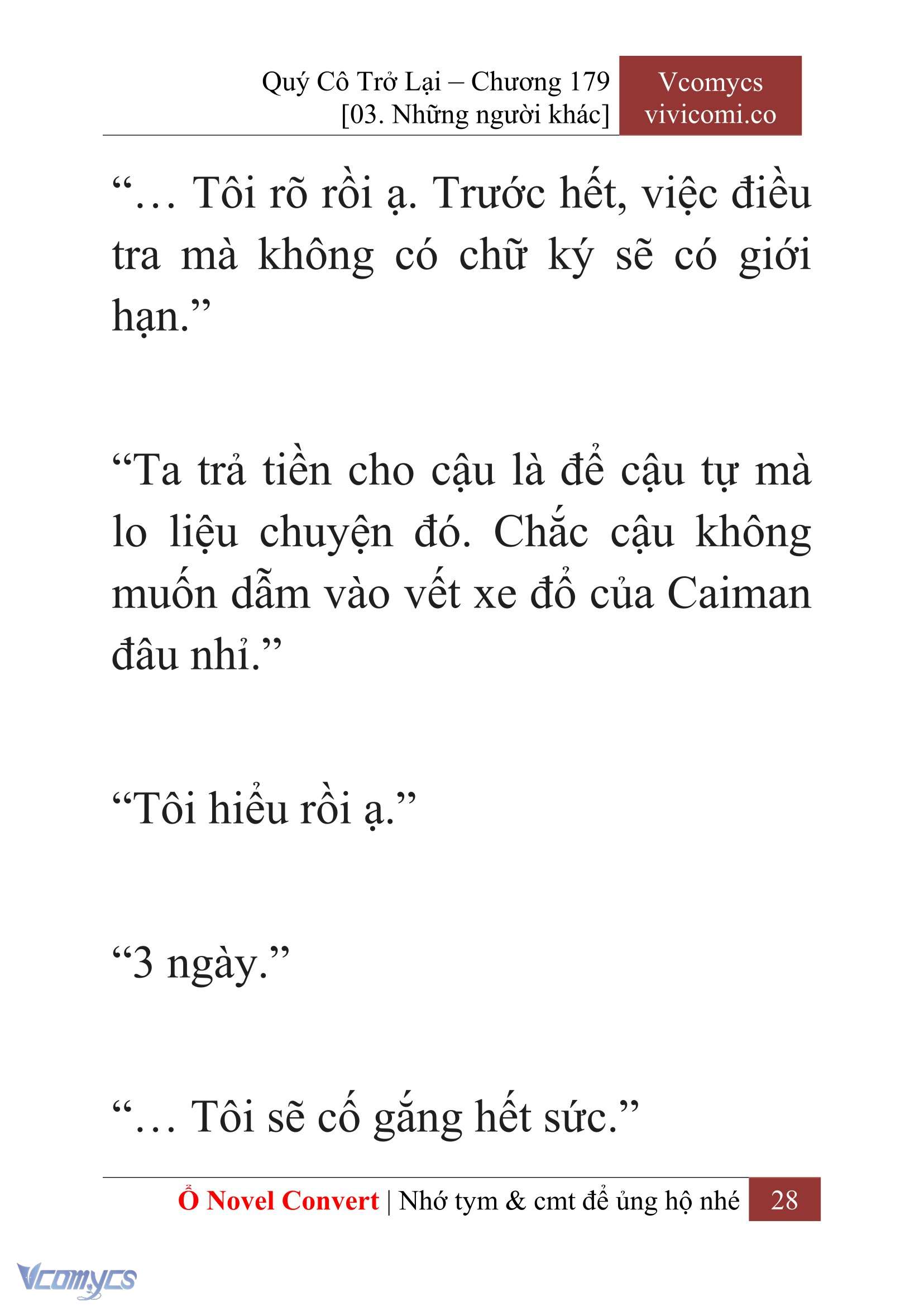 [Novel] Quý Cô Trở Lại Chapter 179 - Trang 31