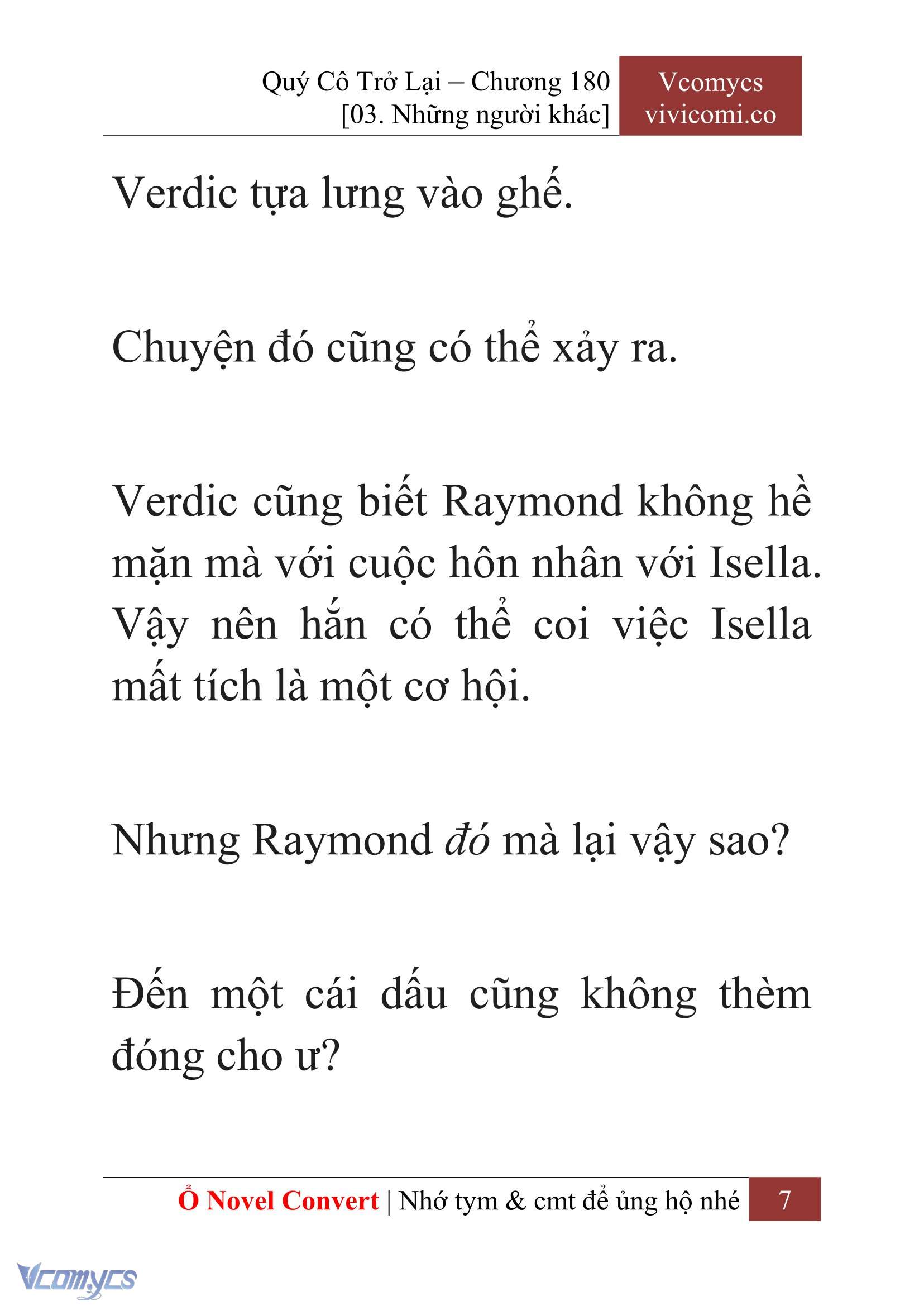 [Novel] Quý Cô Trở Lại Chapter 180 - Trang 10