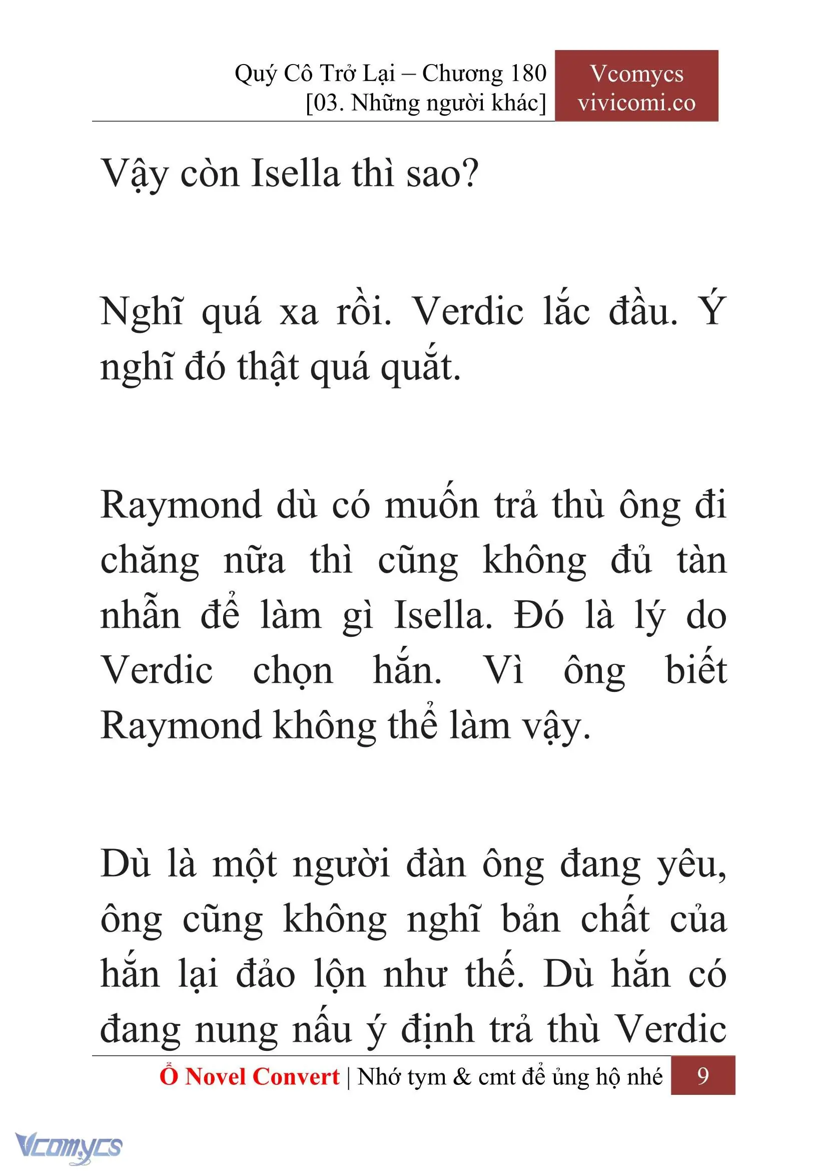 [Novel] Quý Cô Trở Lại Chapter 180 - Trang 12