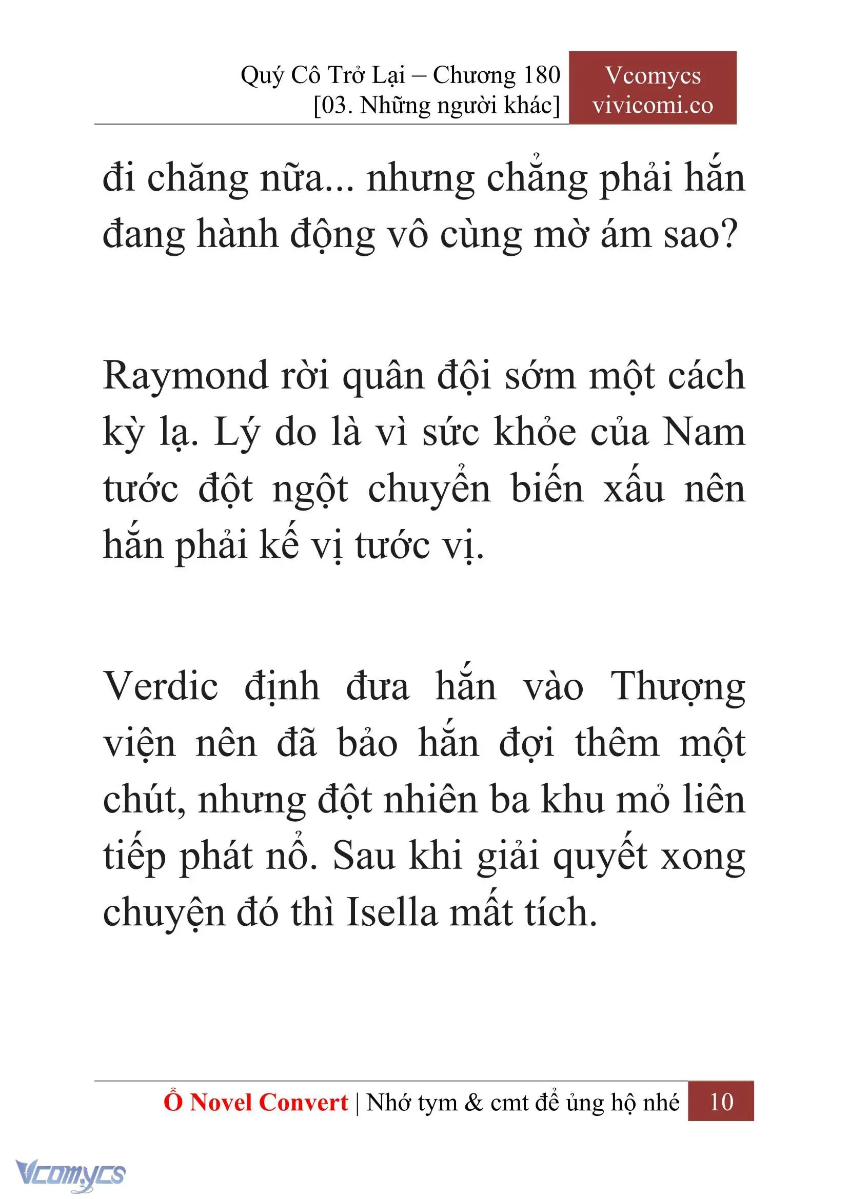 [Novel] Quý Cô Trở Lại Chapter 180 - Trang 13