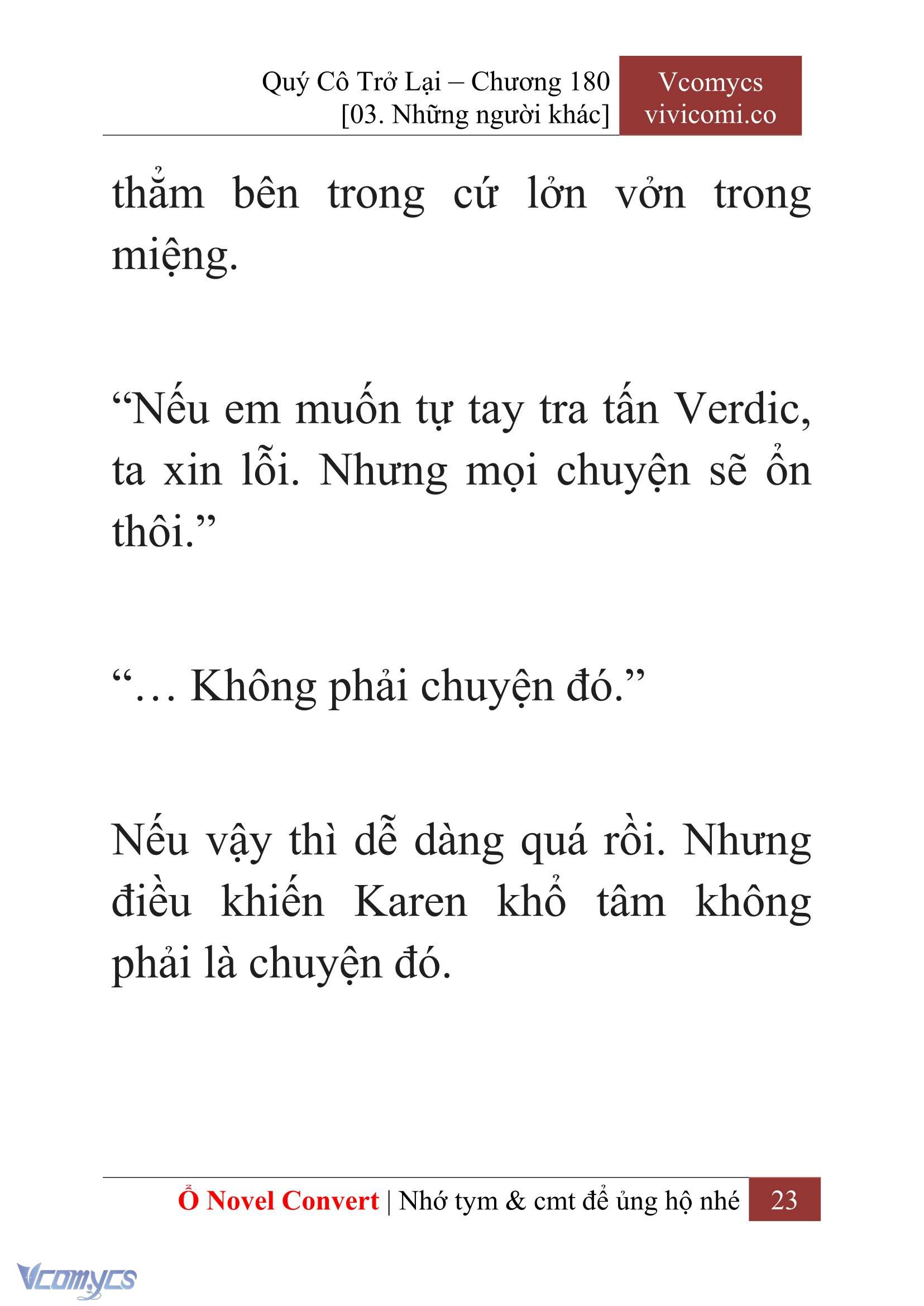 [Novel] Quý Cô Trở Lại Chapter 180 - Trang 26