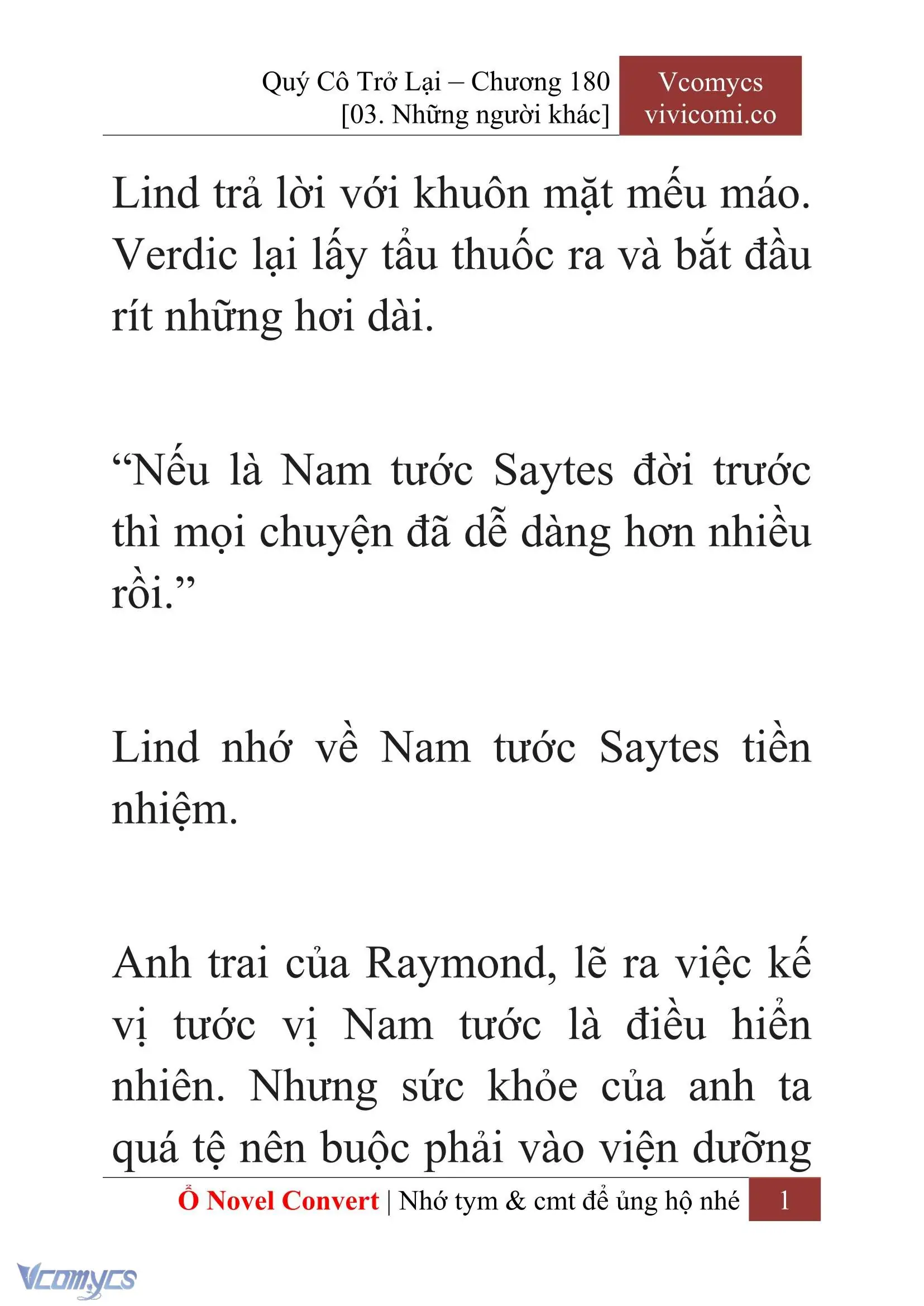 [Novel] Quý Cô Trở Lại Chapter 180 - Trang 4