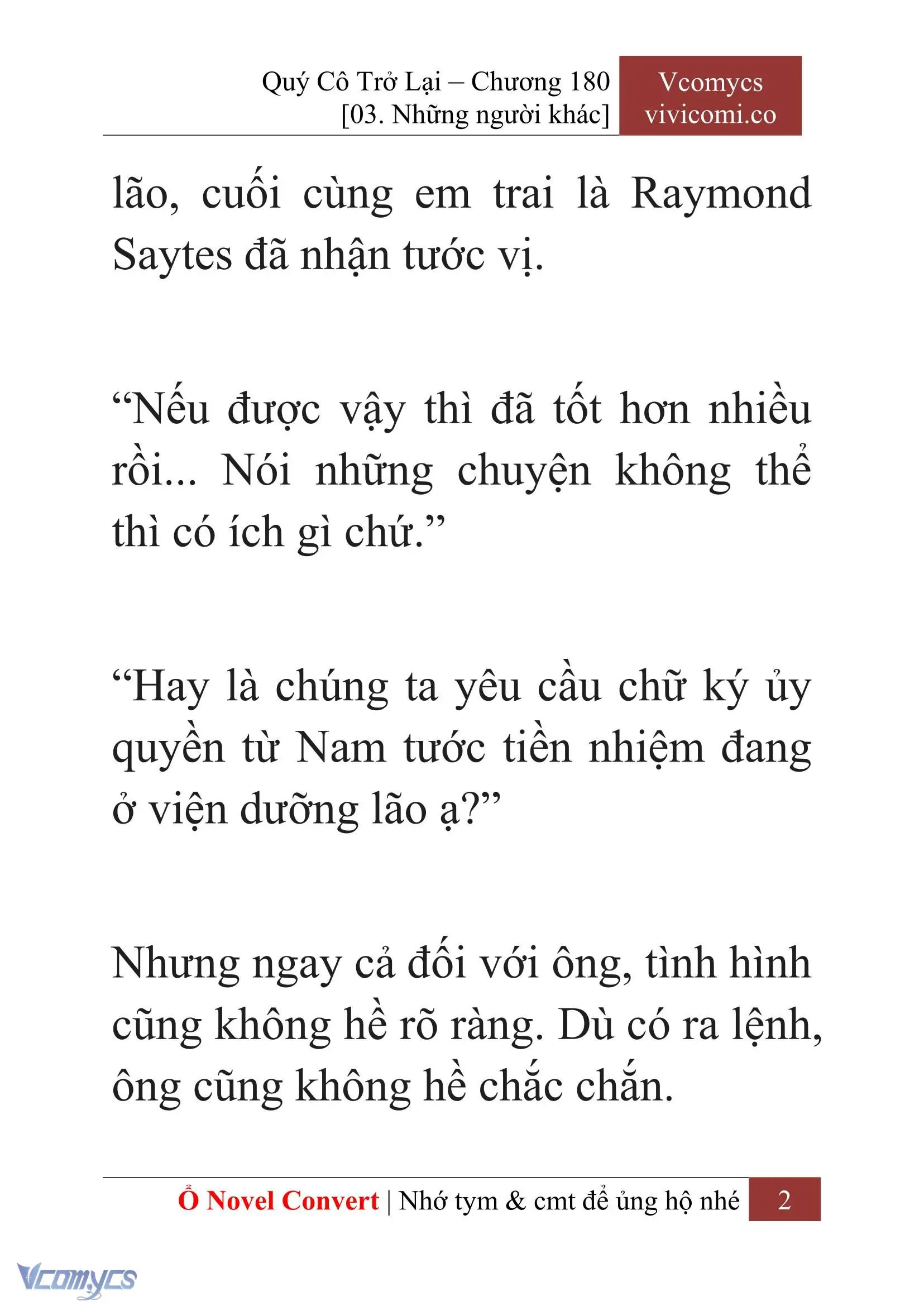 [Novel] Quý Cô Trở Lại Chapter 180 - Trang 5
