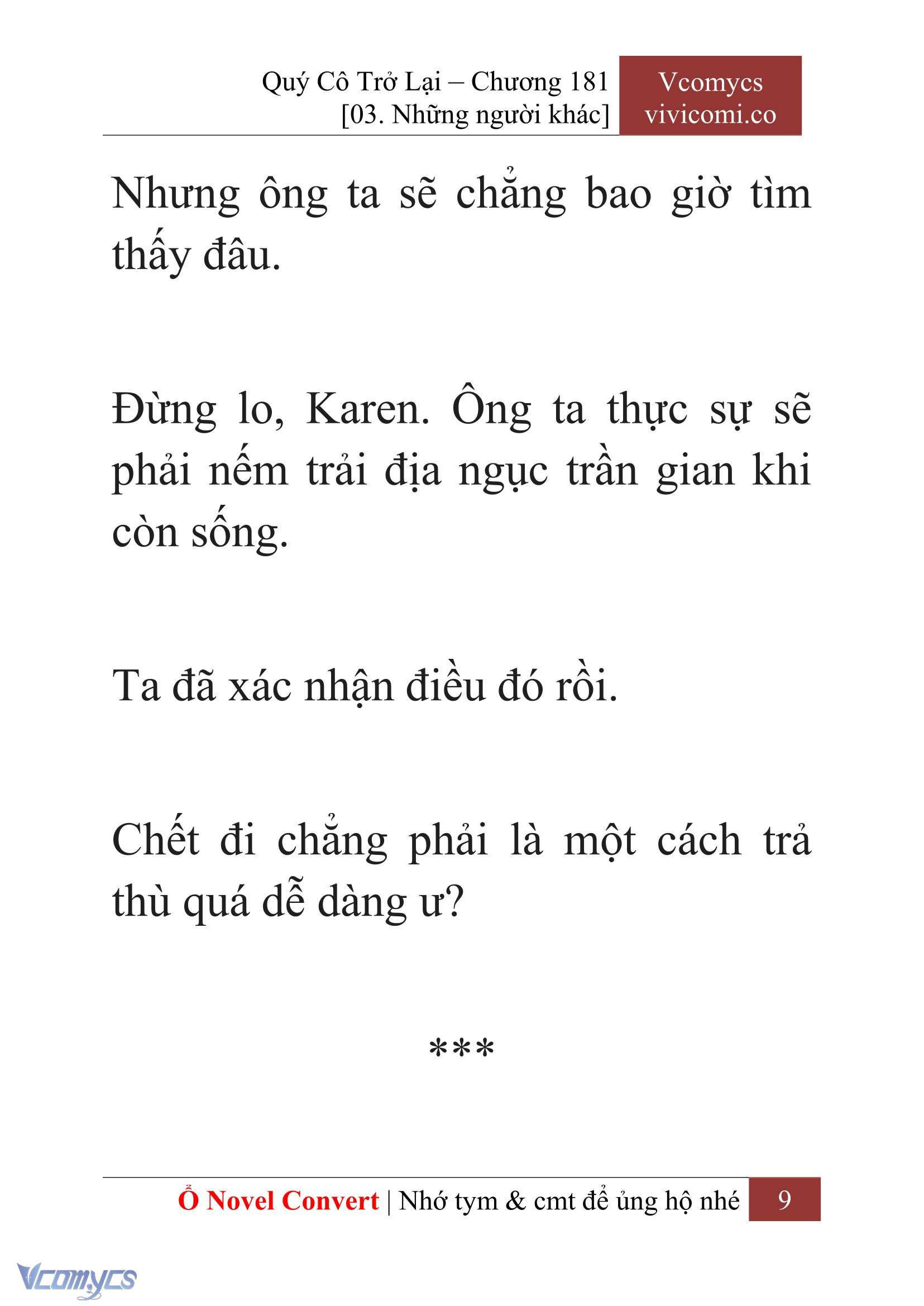 [Novel] Quý Cô Trở Lại Chapter 181 - Trang 12
