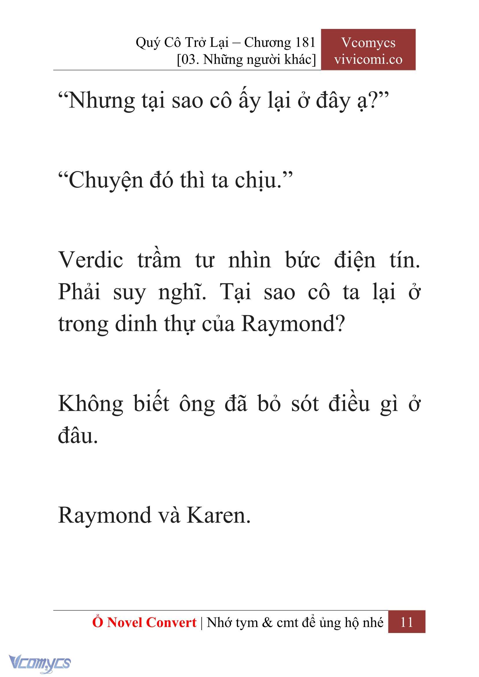 [Novel] Quý Cô Trở Lại Chapter 181 - Trang 14