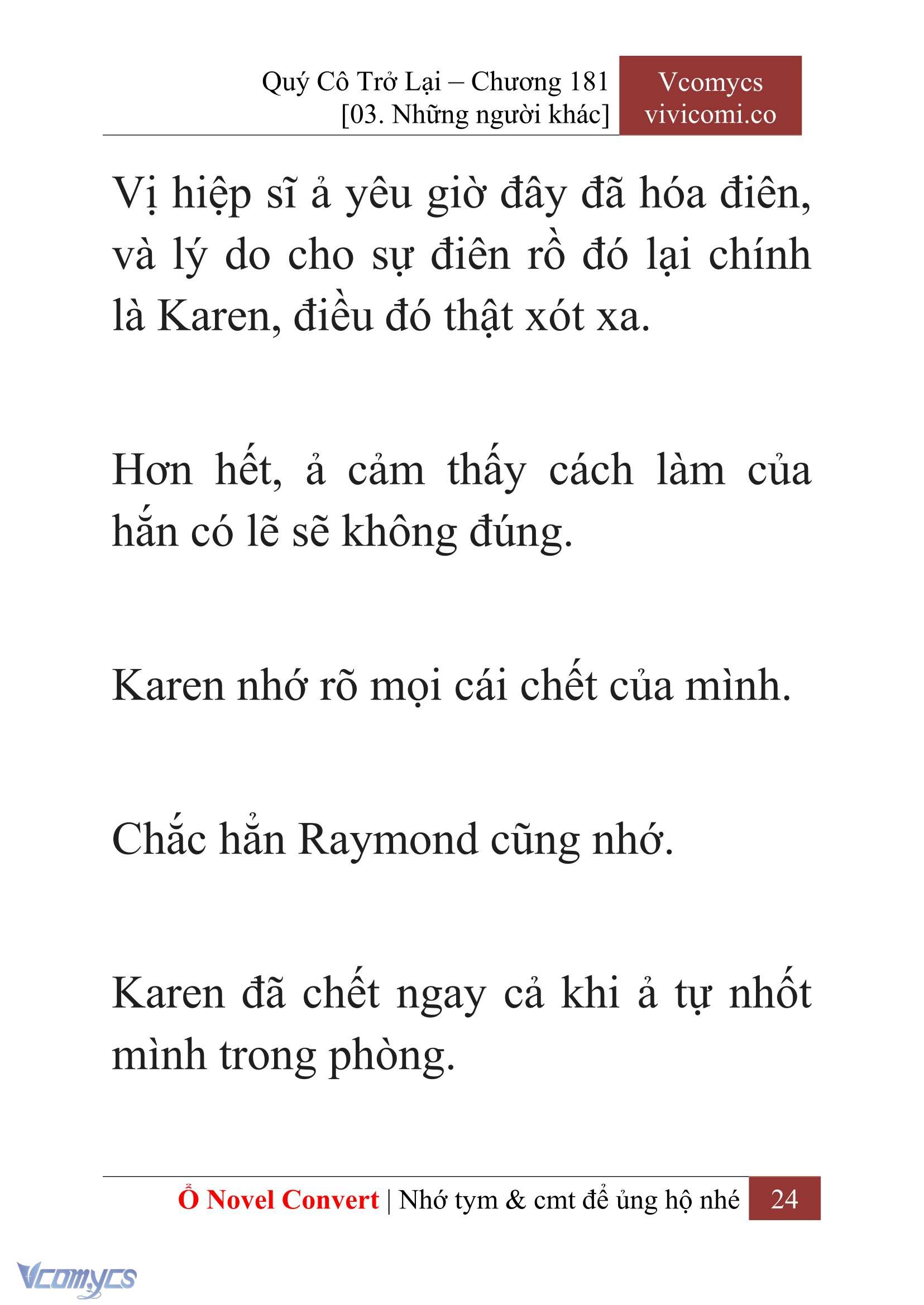 [Novel] Quý Cô Trở Lại Chapter 181 - Trang 27