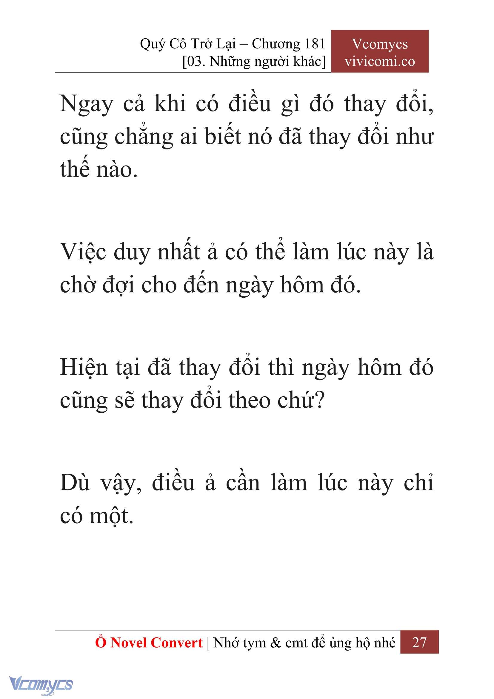 [Novel] Quý Cô Trở Lại Chapter 181 - Trang 30