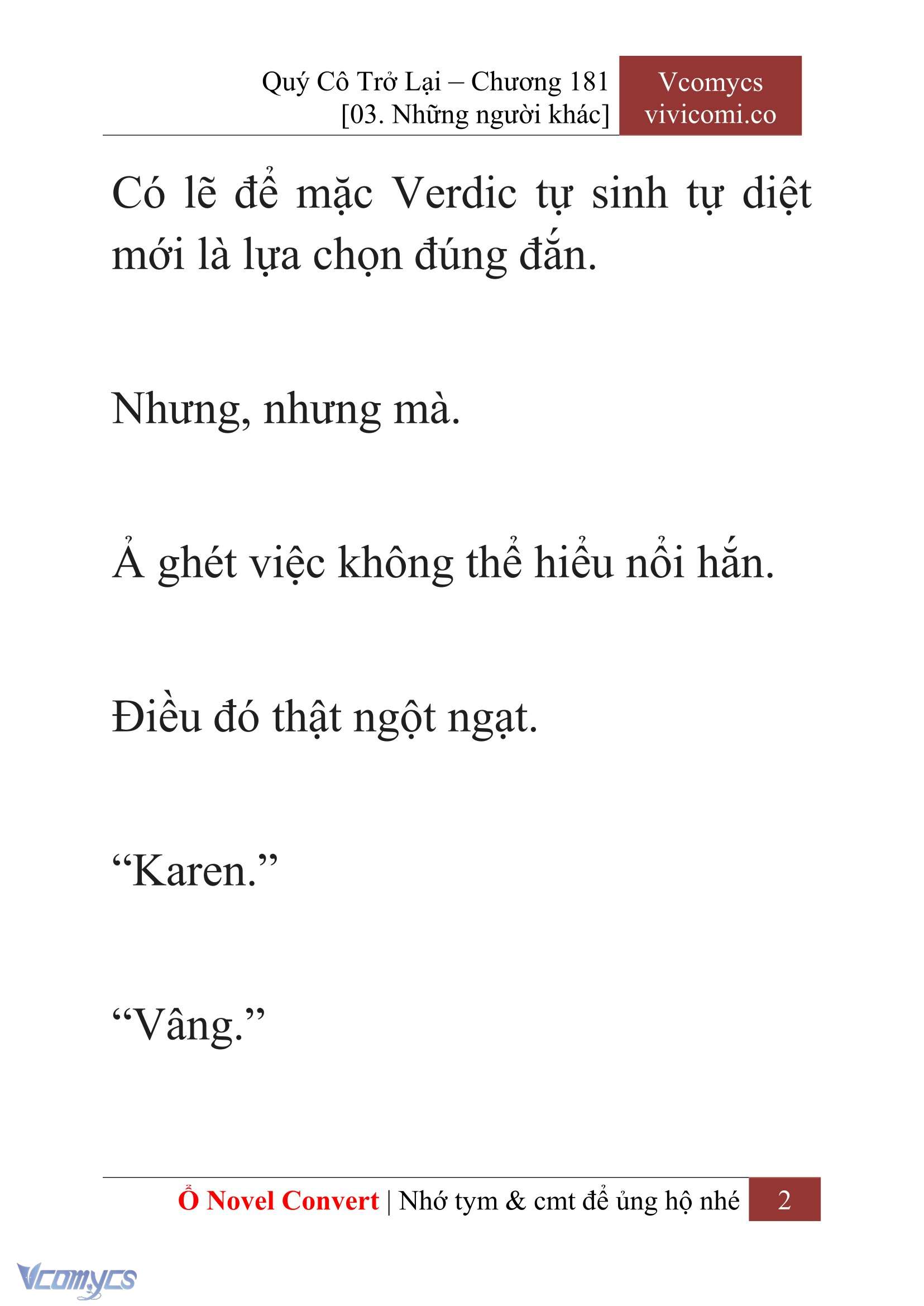 [Novel] Quý Cô Trở Lại Chapter 181 - Trang 5
