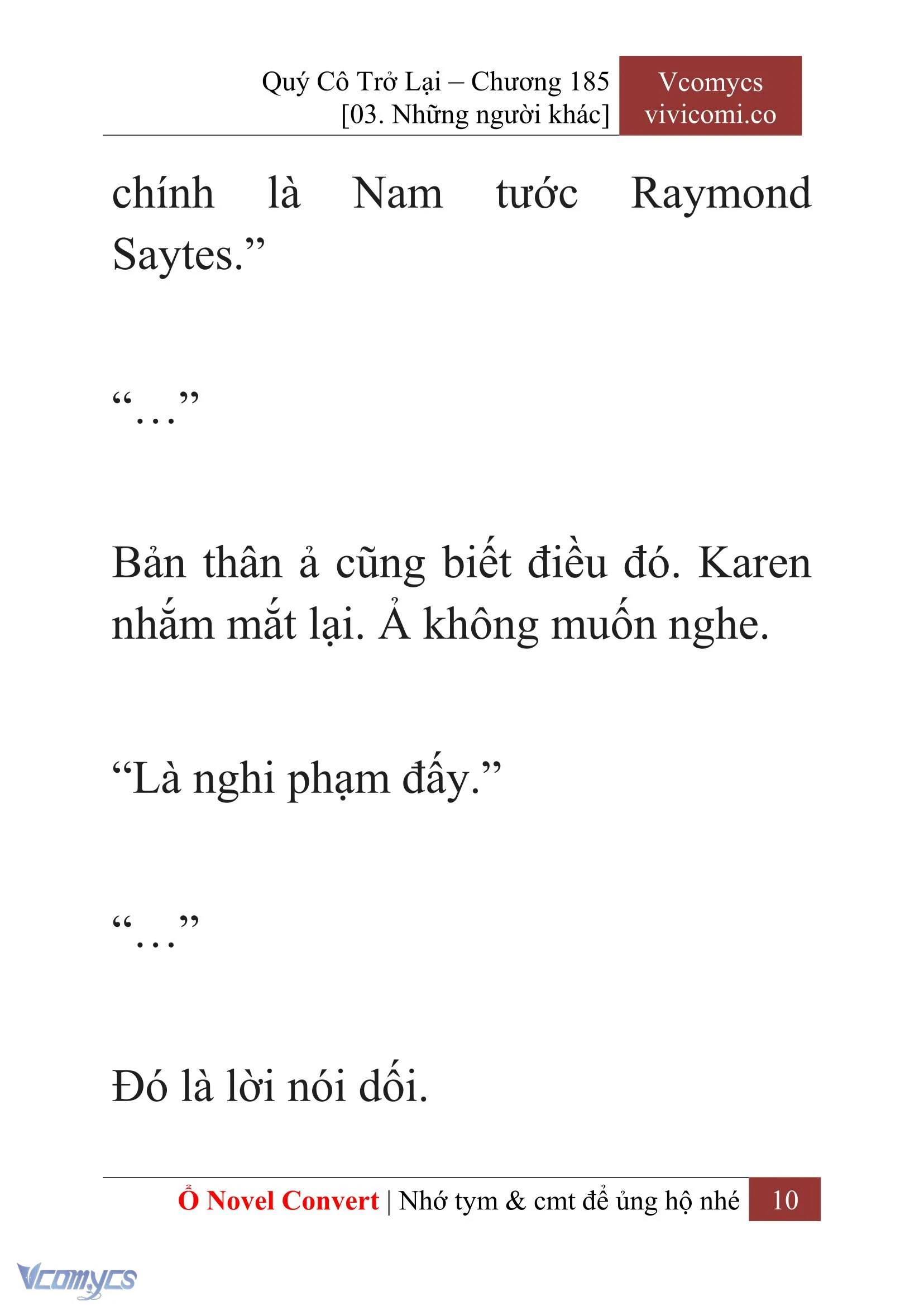 [Novel] Quý Cô Trở Lại Chapter 185 - Trang 13