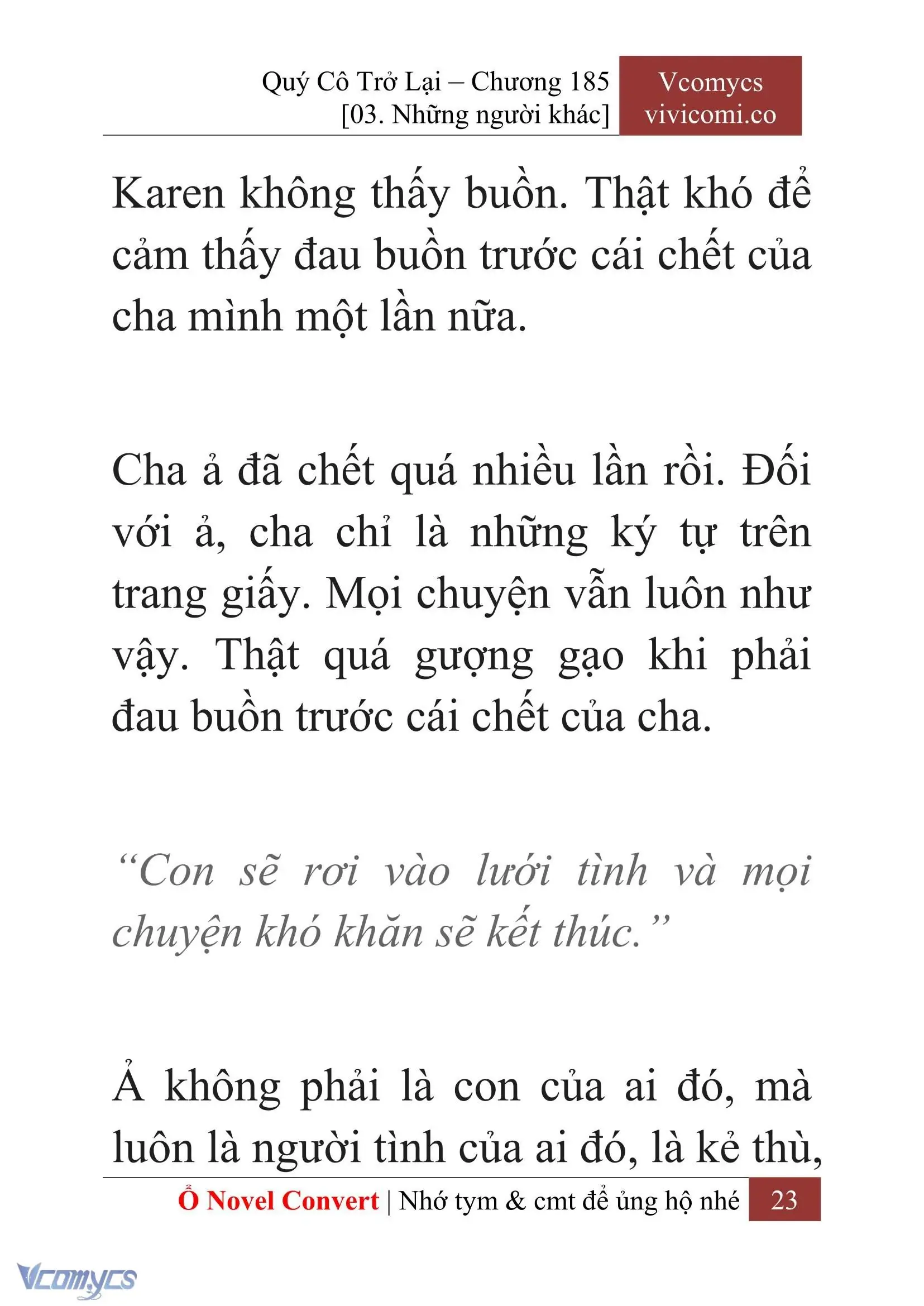[Novel] Quý Cô Trở Lại Chapter 185 - Trang 26