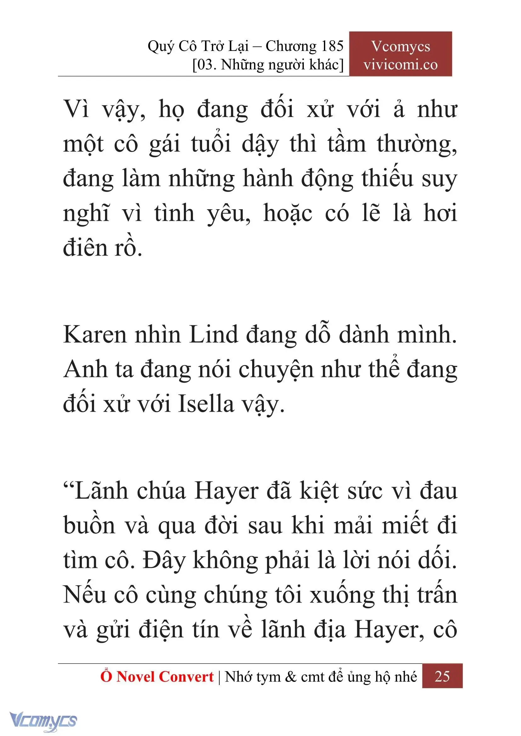 [Novel] Quý Cô Trở Lại Chapter 185 - Trang 28